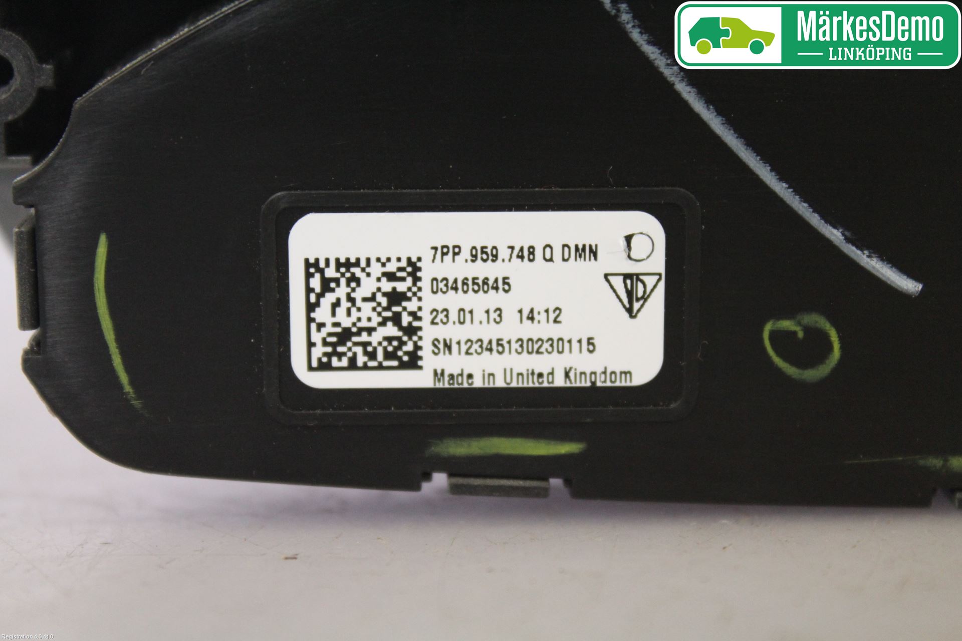 Porsche 911 64- Bryter Sete Regulering
