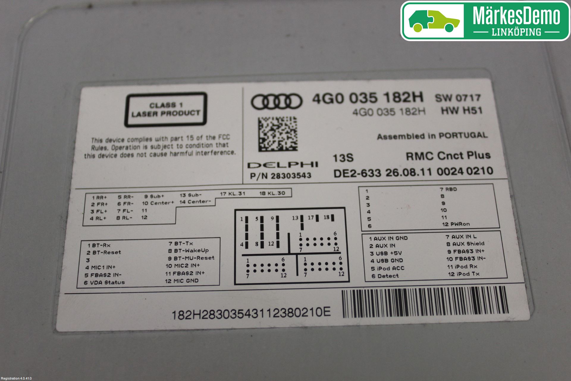 Audi A6/S6 4G 11-18 Stereo Radio Med Cd