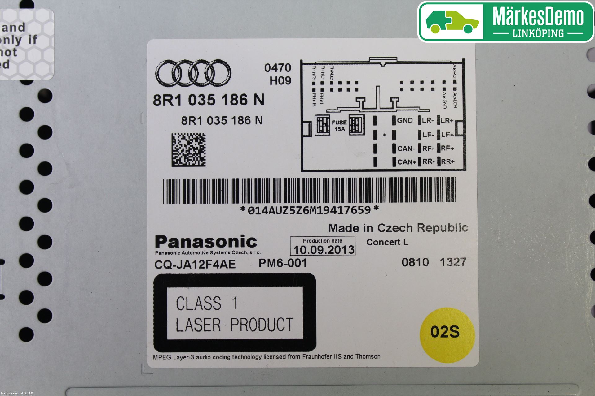 Audi A4 12-15 Stereo Radio Med Cd