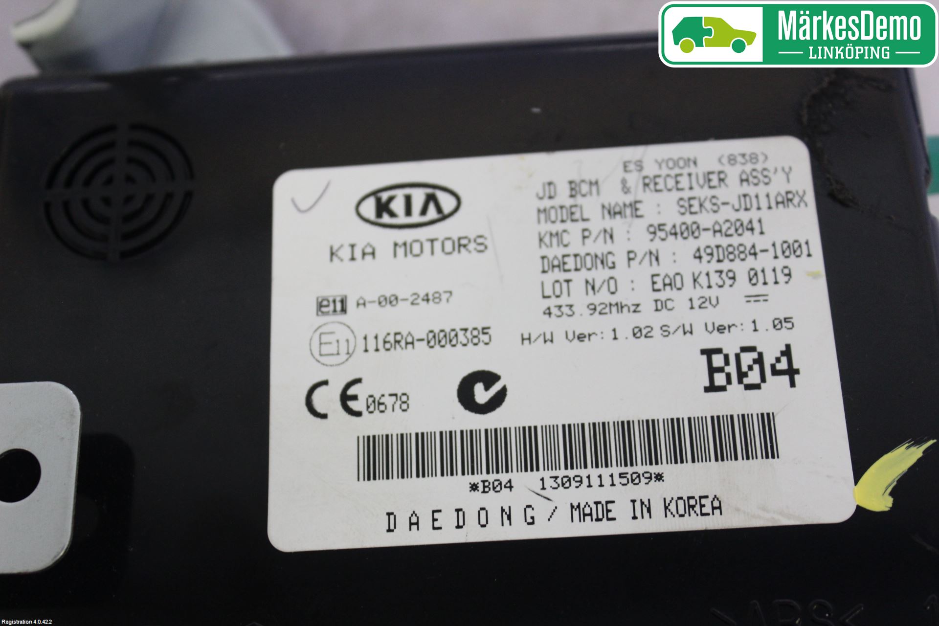 Kia CEED 12-18 Styreenhet Parkering
