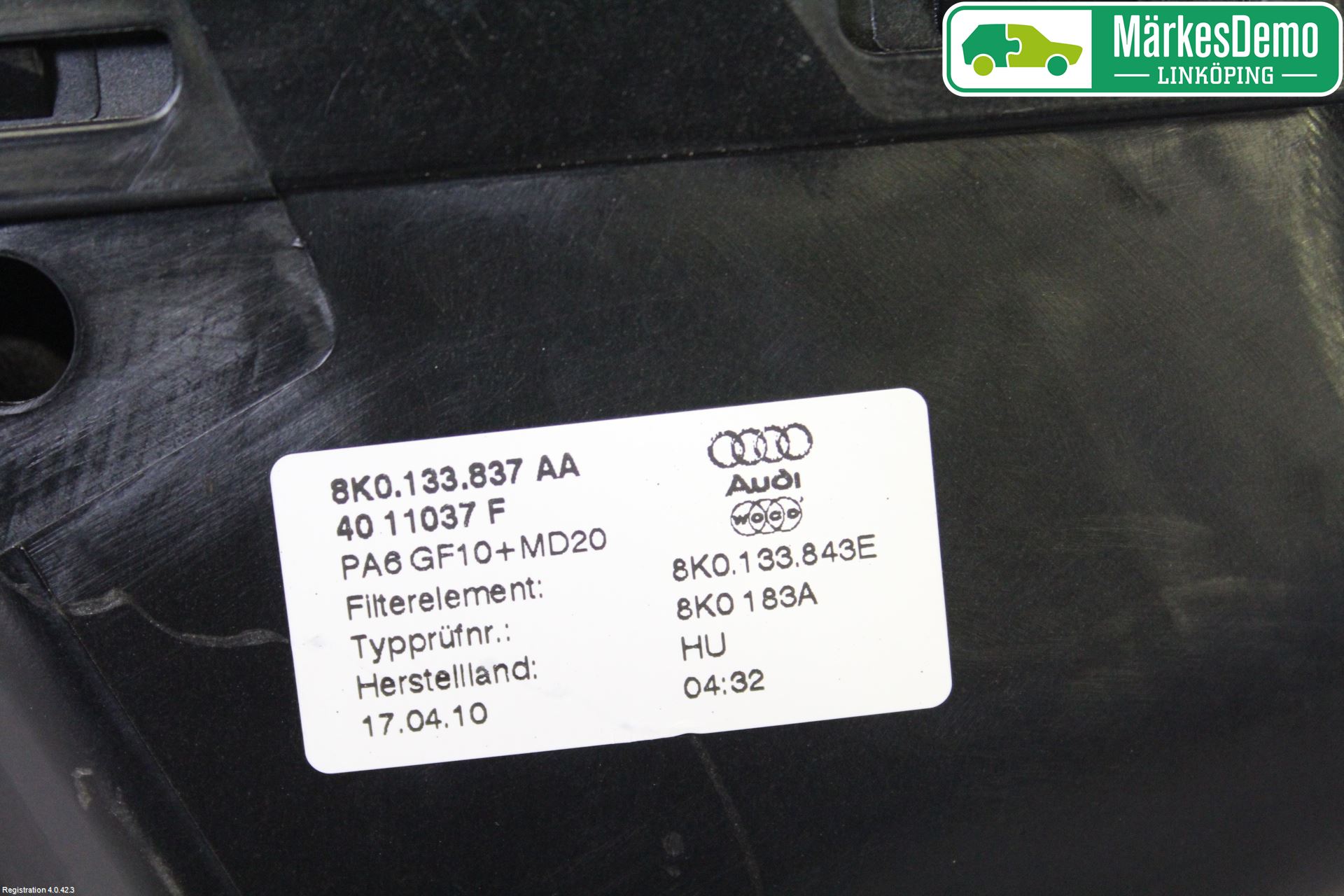 Audi Q5 09-16 Luftfilter Boks