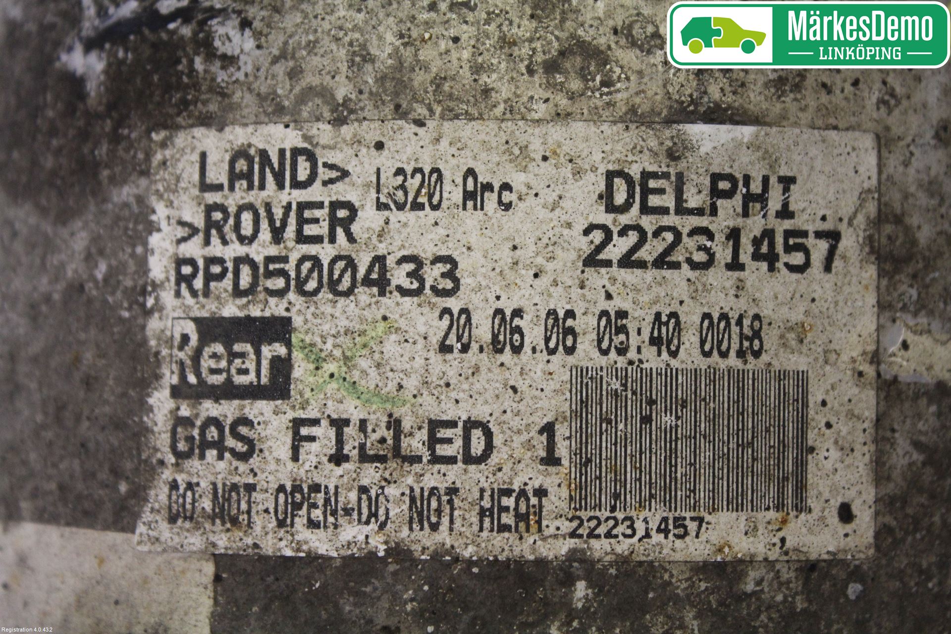 Landrover RANGE ROVER SPORT (L320) 05-09 Fjærbein Bak Høyre