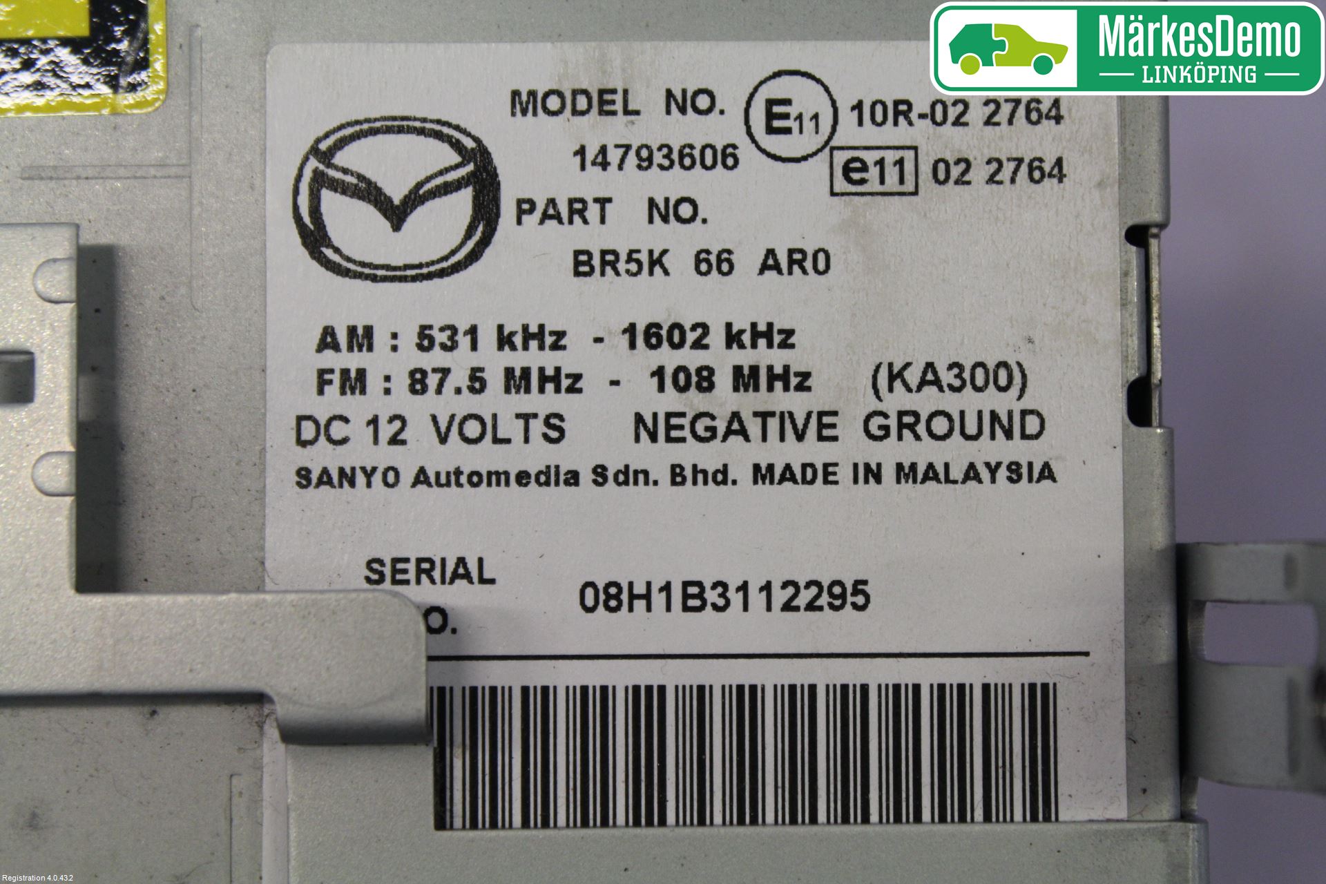 Mazda 3 I 07-08 Stereo Radio Med Cd