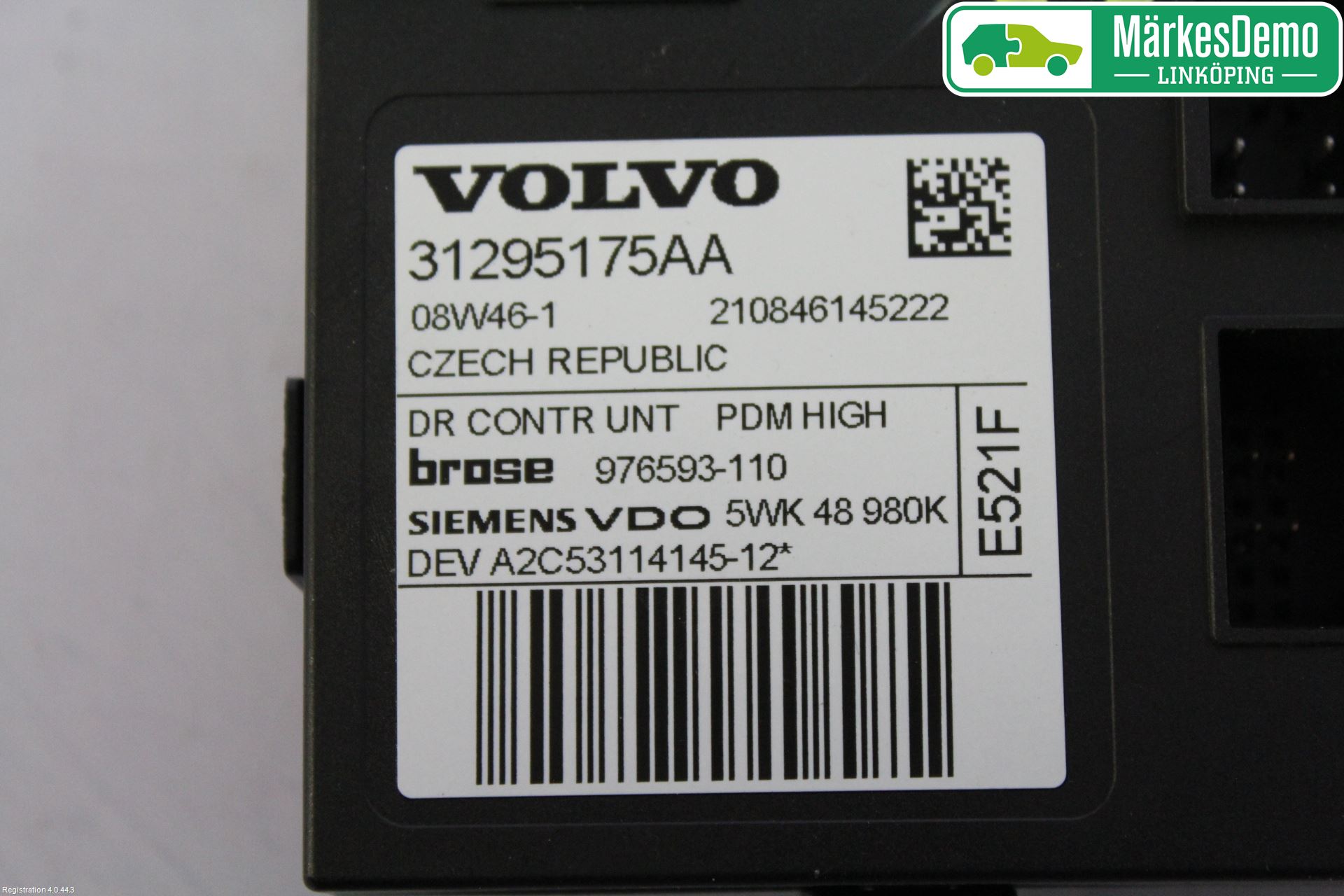 Volvo V50 08-12 Vindusheismotor