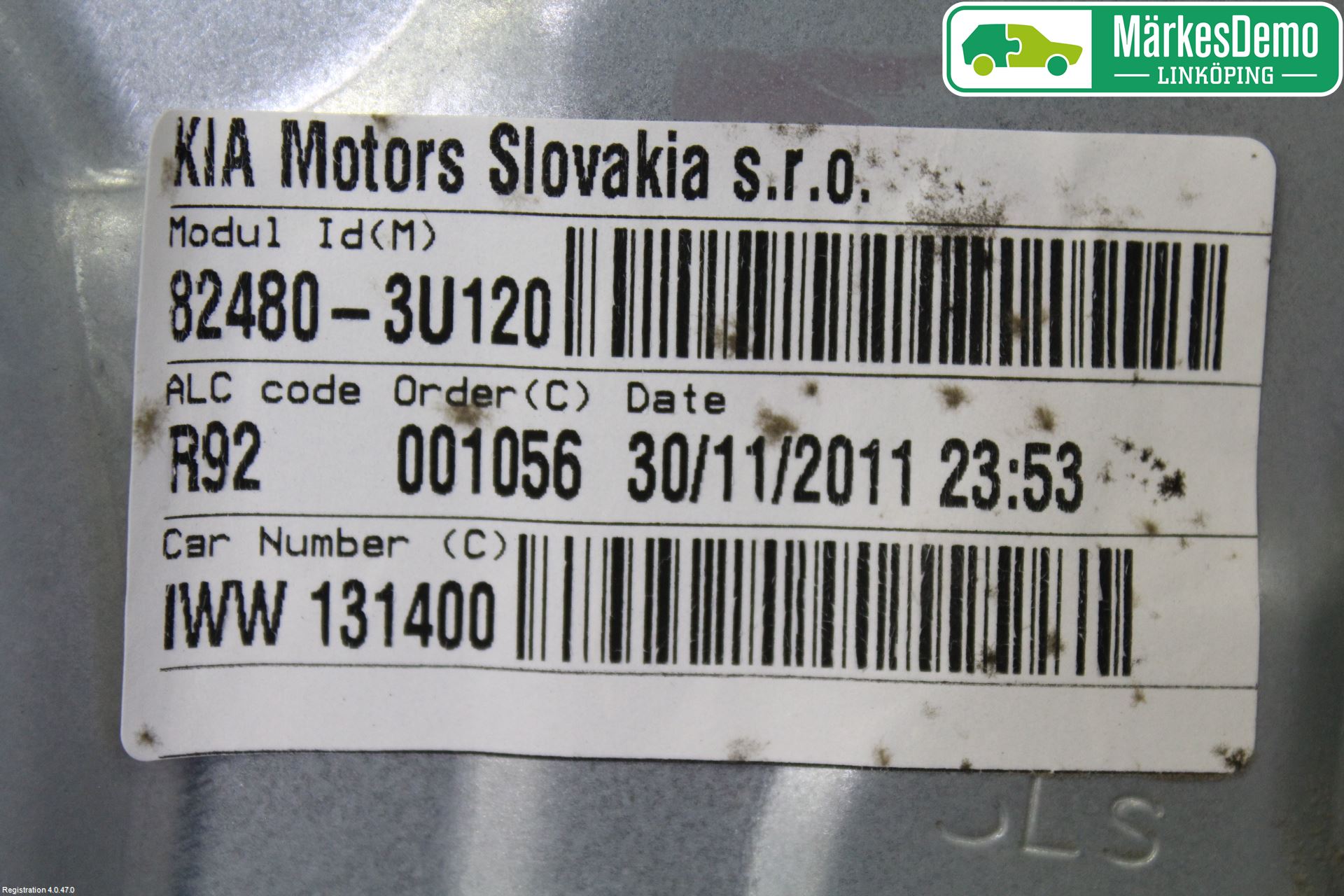 Kia SPORTAGE (SL) 11-15 Vindusheis