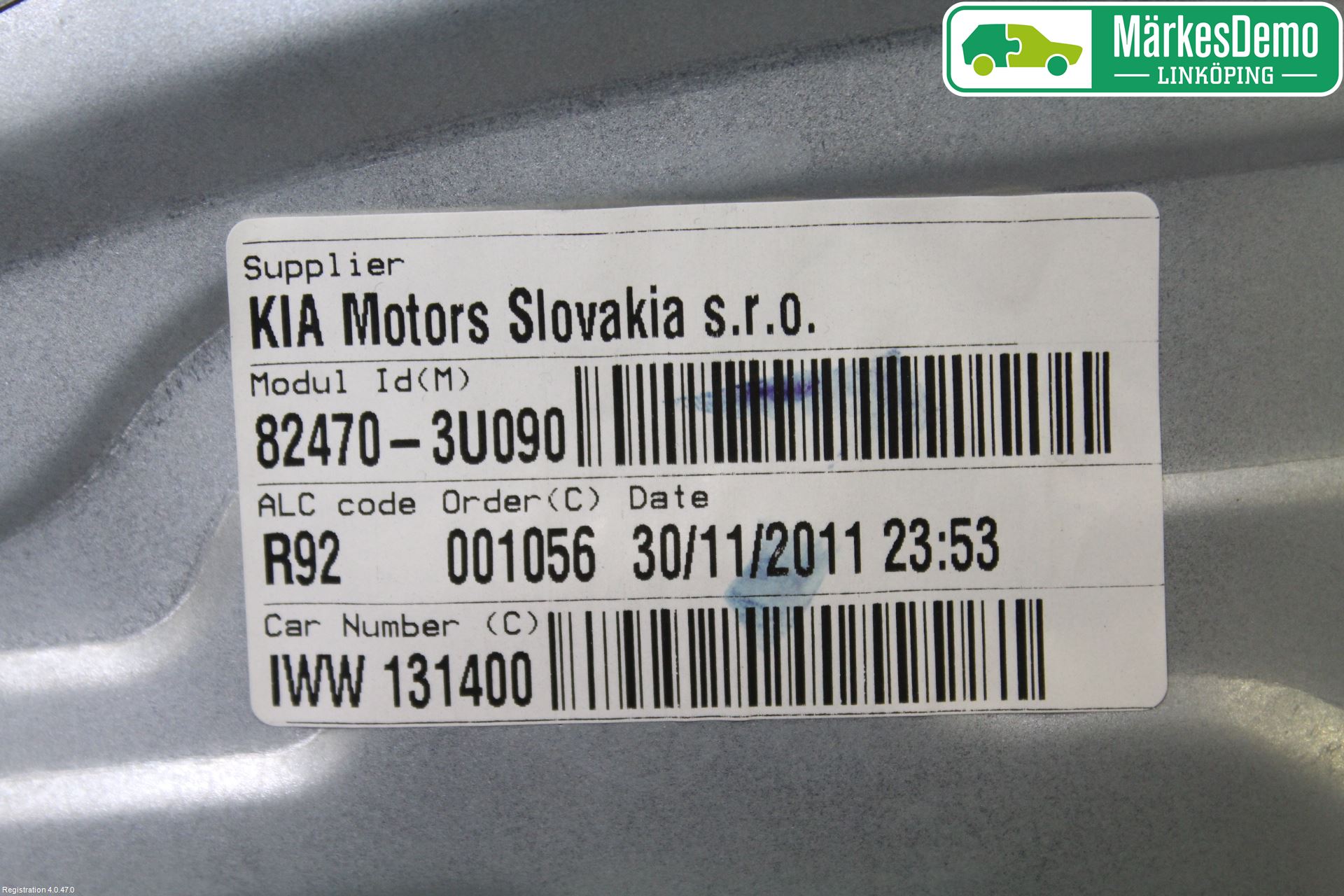 Kia SPORTAGE (SL) 11-15 Vindusheis
