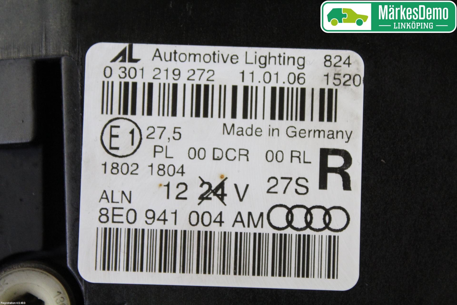 Audi A4/S4 05-07 Frontlykt Høyre