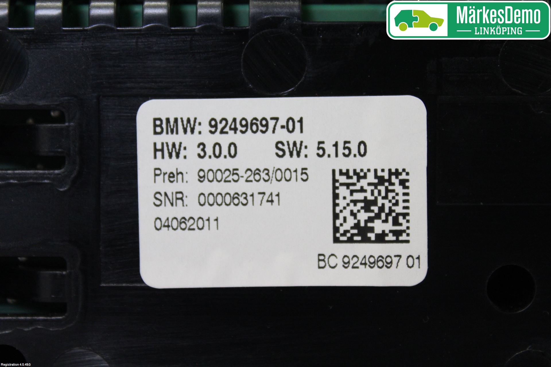 BMW 5 F10/F11/F18 09-17 Varme Ac Betjening-Display