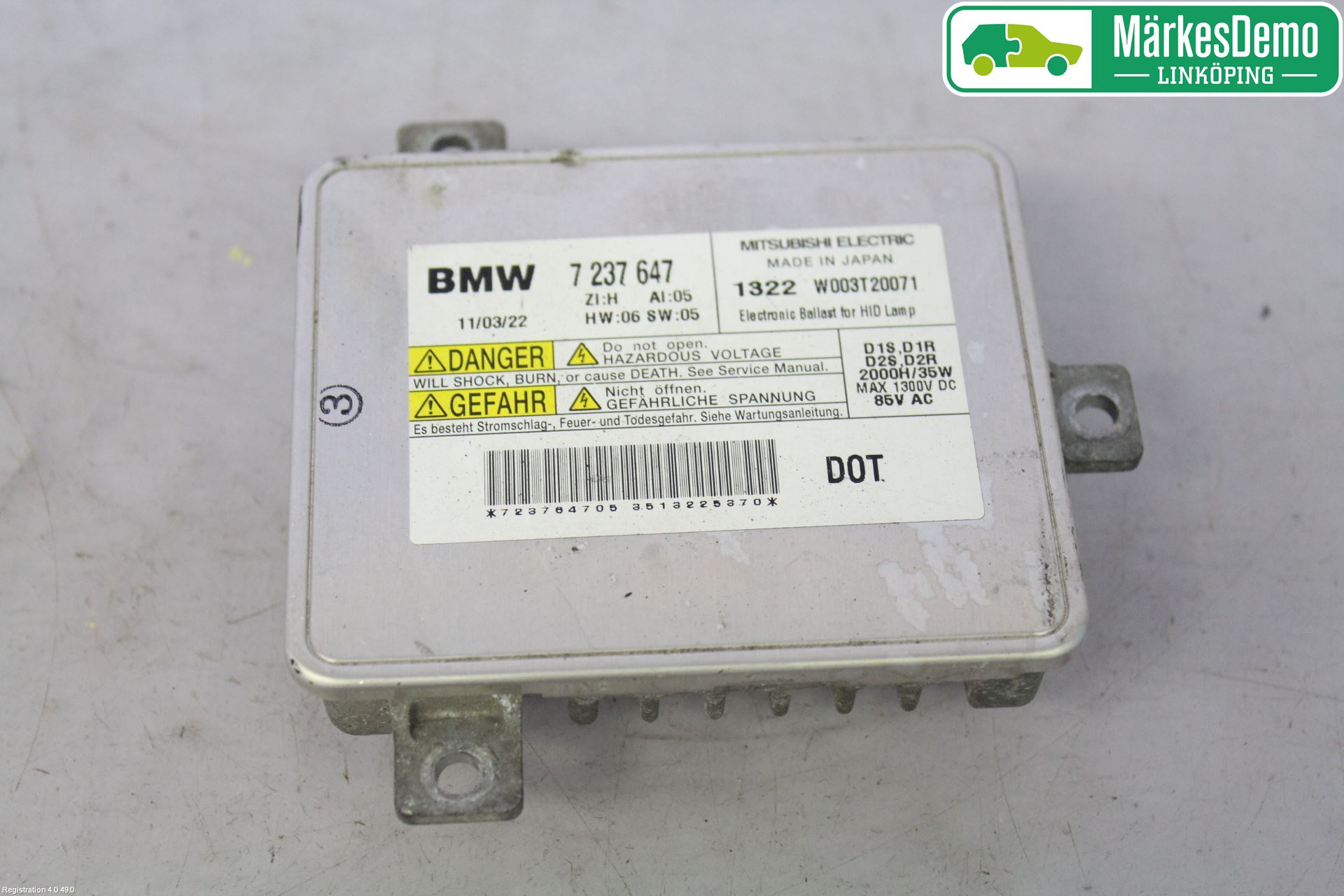 BMW 5 F10/F11/F18 09-17 Styreenhet Xenon