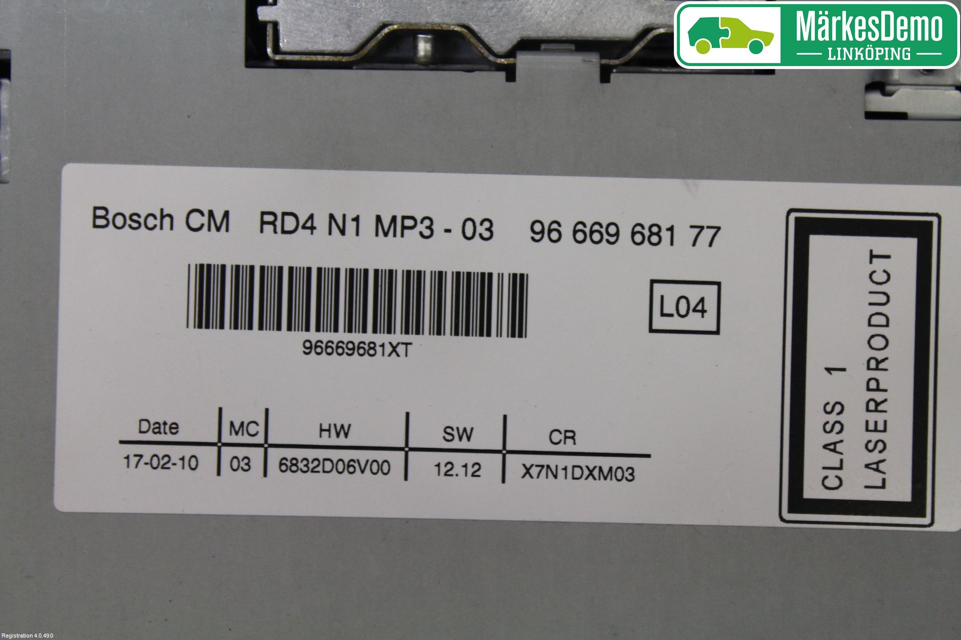 Peugeot PARTNER 08-15 Stereo Radio Med Cd