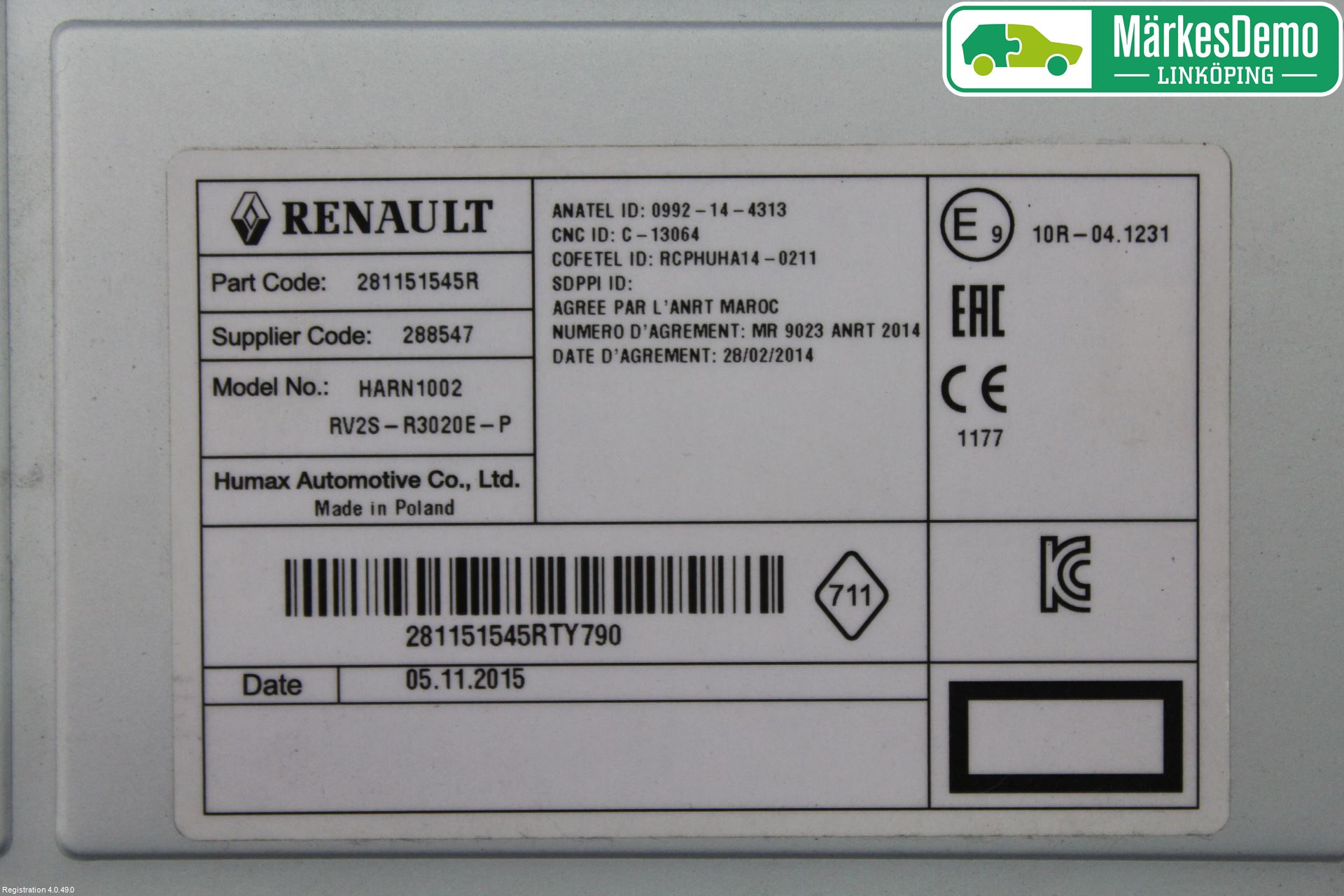 Mercedes-Benz MB CITAN (W415) 13-21 Stereo Radio Med Cd
