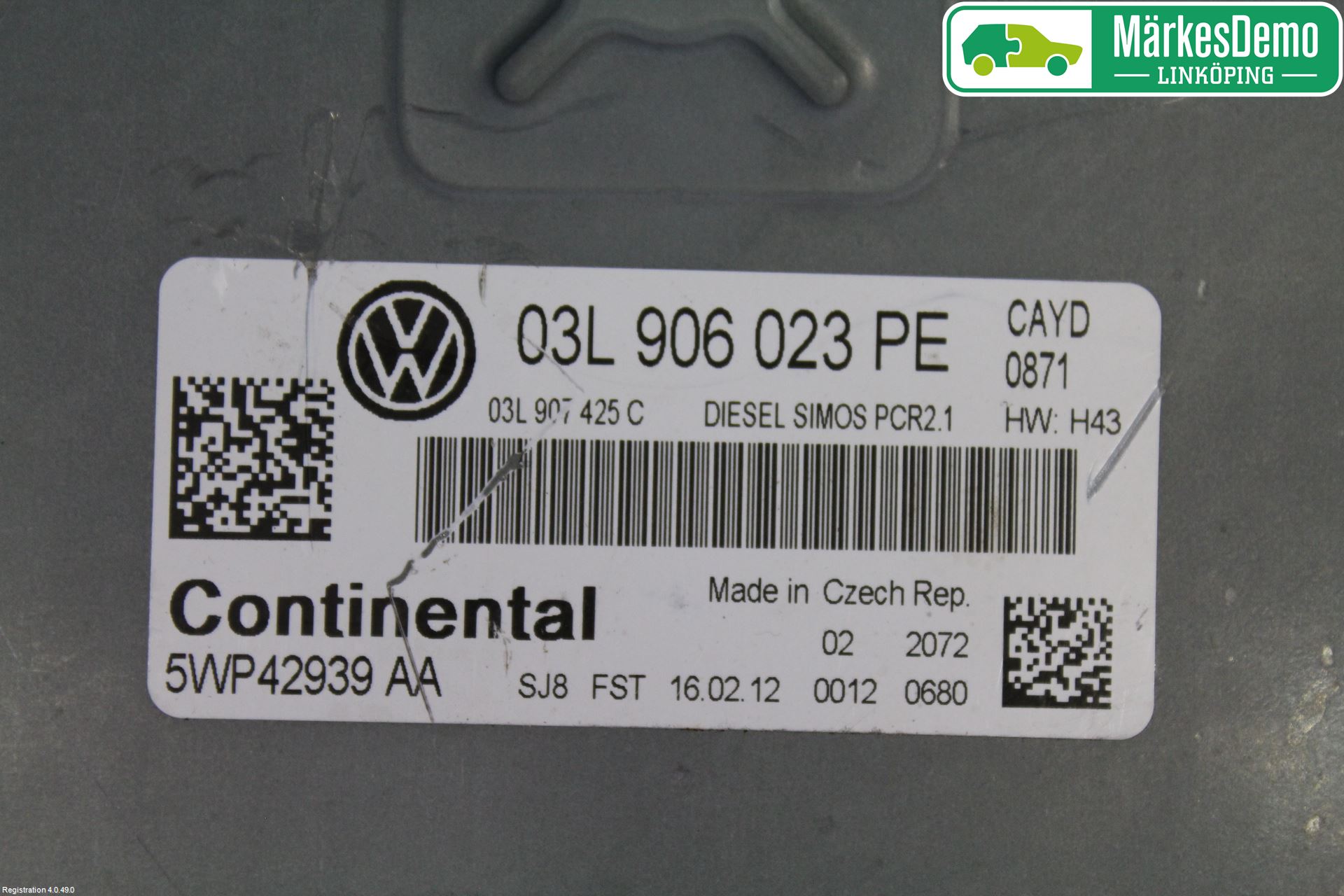 Volkswagen VW CADDY 11-15 Styreenhet Innsprøytning