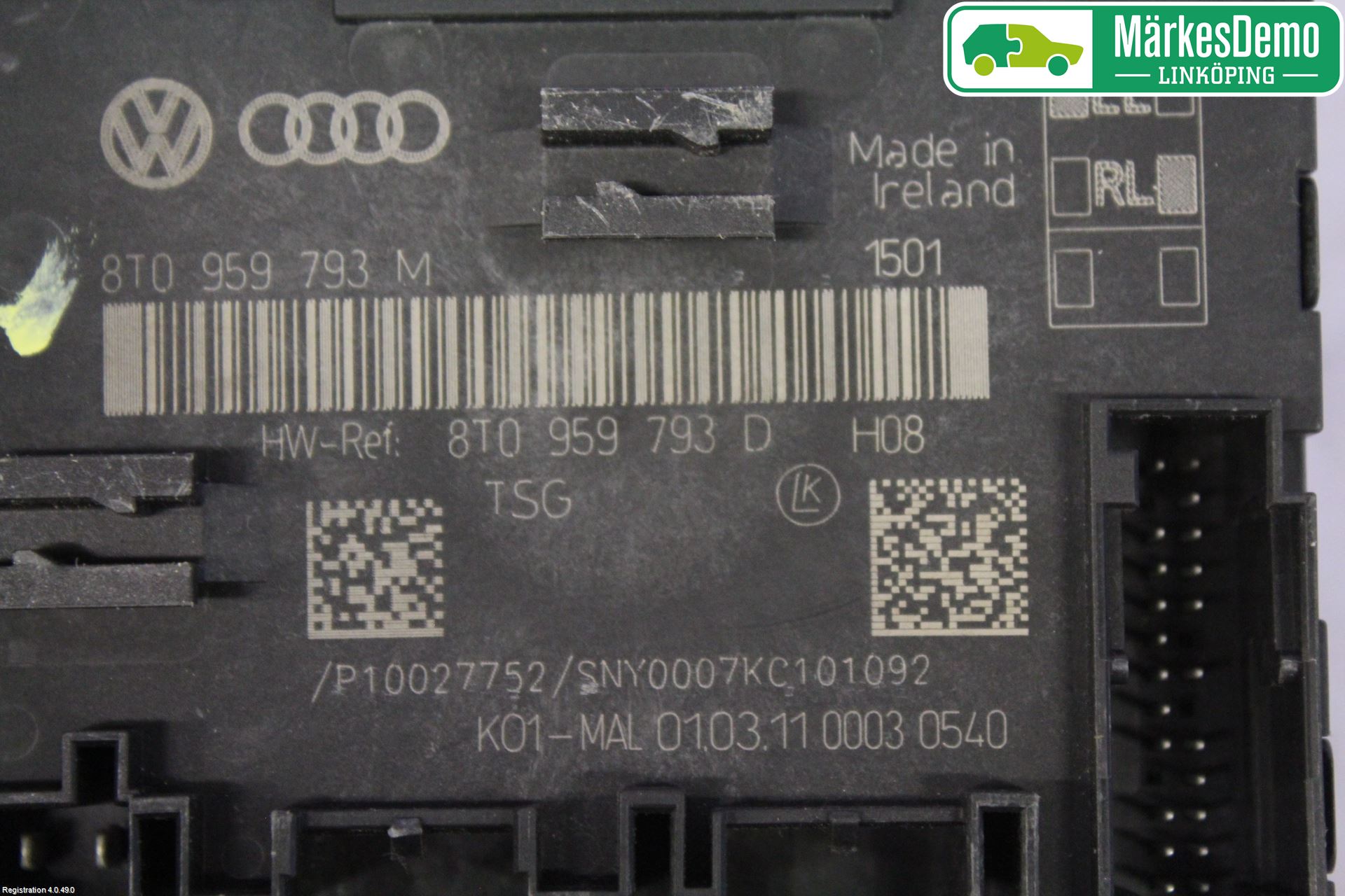 Audi A5 07-16 Styreenhet Dør