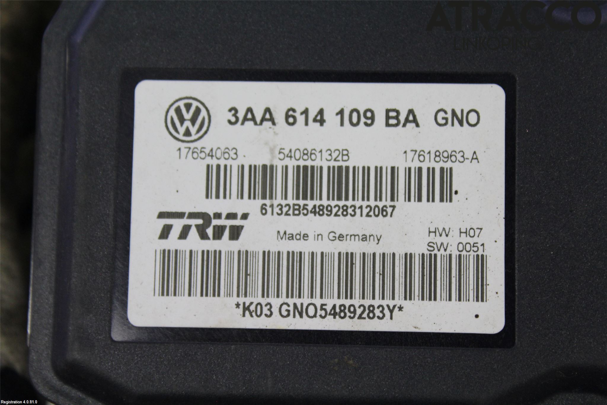 Volkswagen VW PASSAT 11-14 Abs Hydraulikkaggregat