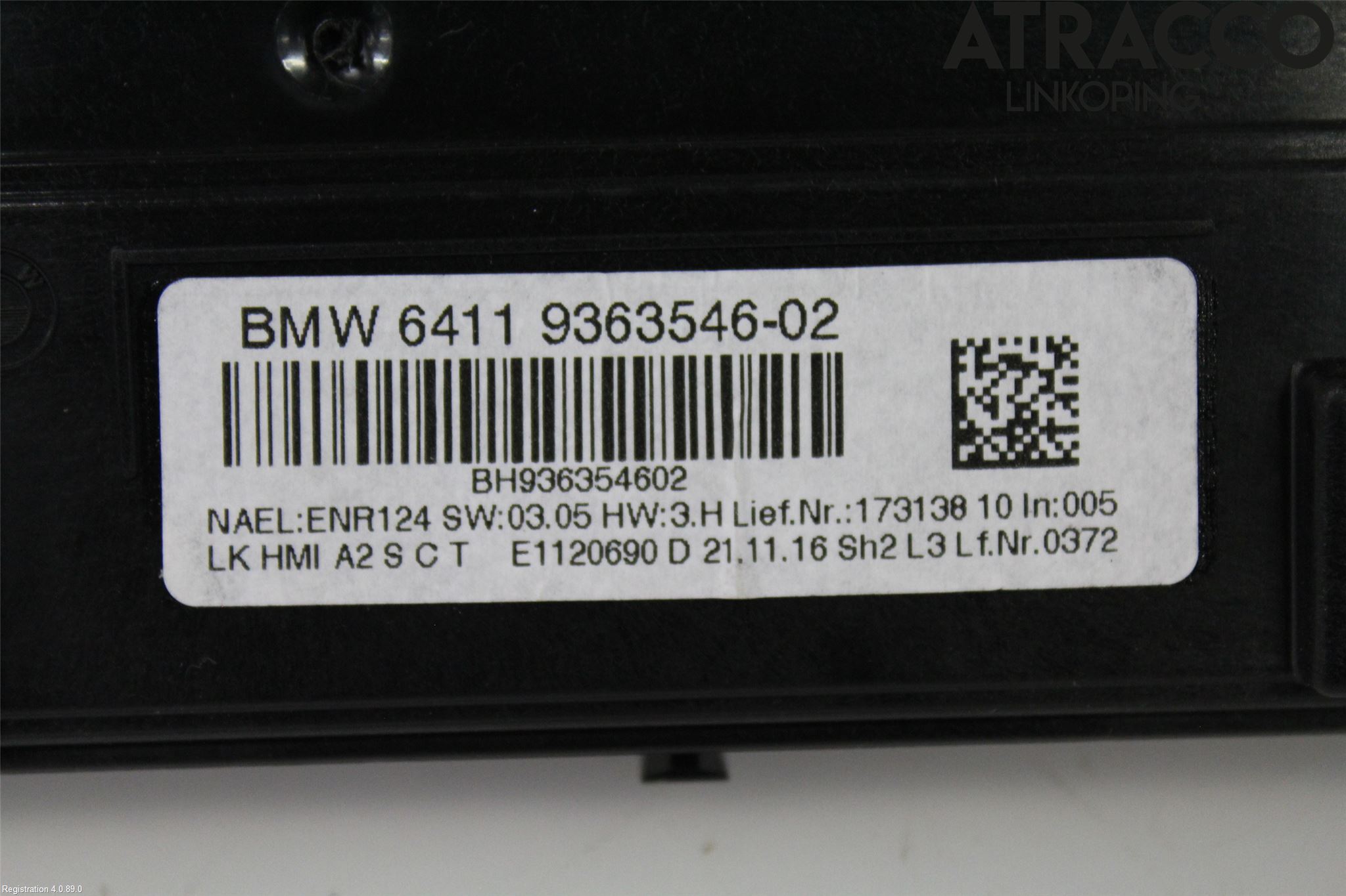 BMW 3 F30/F31/F80 12-19 Varme Ac Betjening-Display