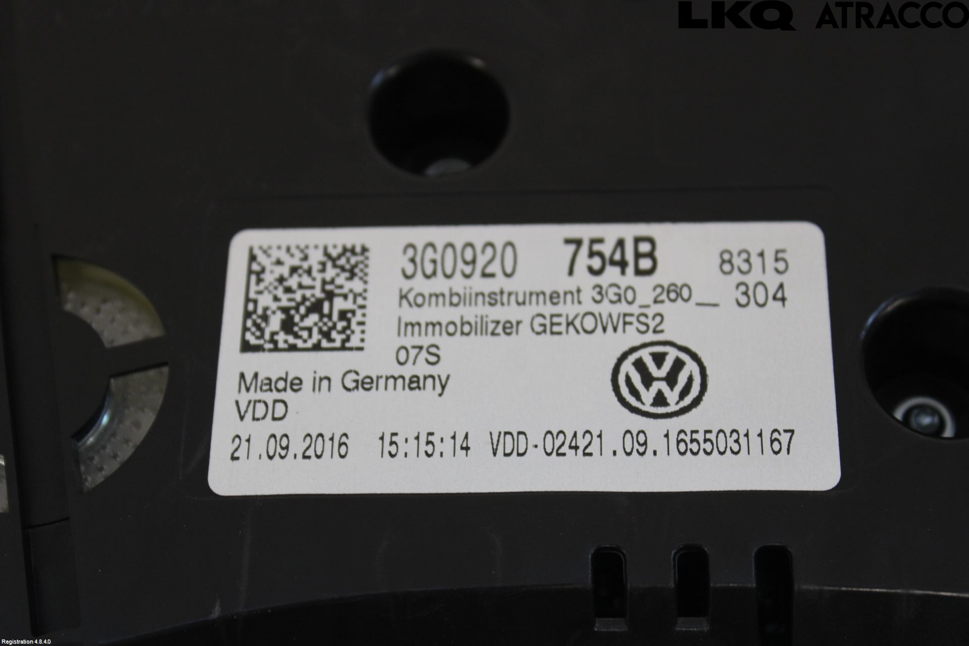 Volkswagen VW PASSAT 15-19 Instr Kombinert