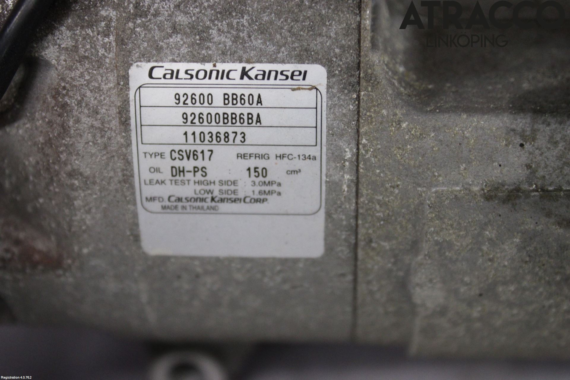Nissan QASHQAI 10-14 Varme Ac Kompressor
