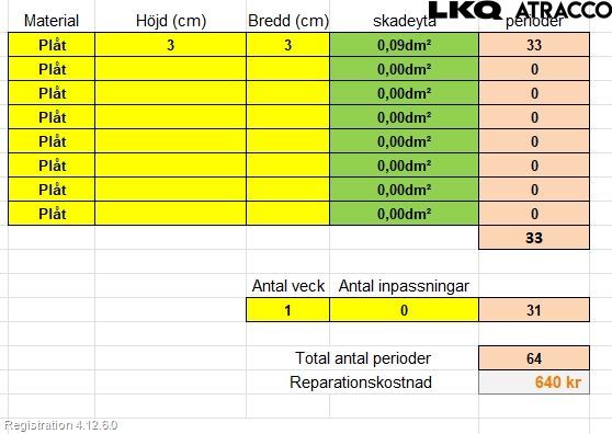 Volvo V70 08-13 Dør 4D Bak Venstre