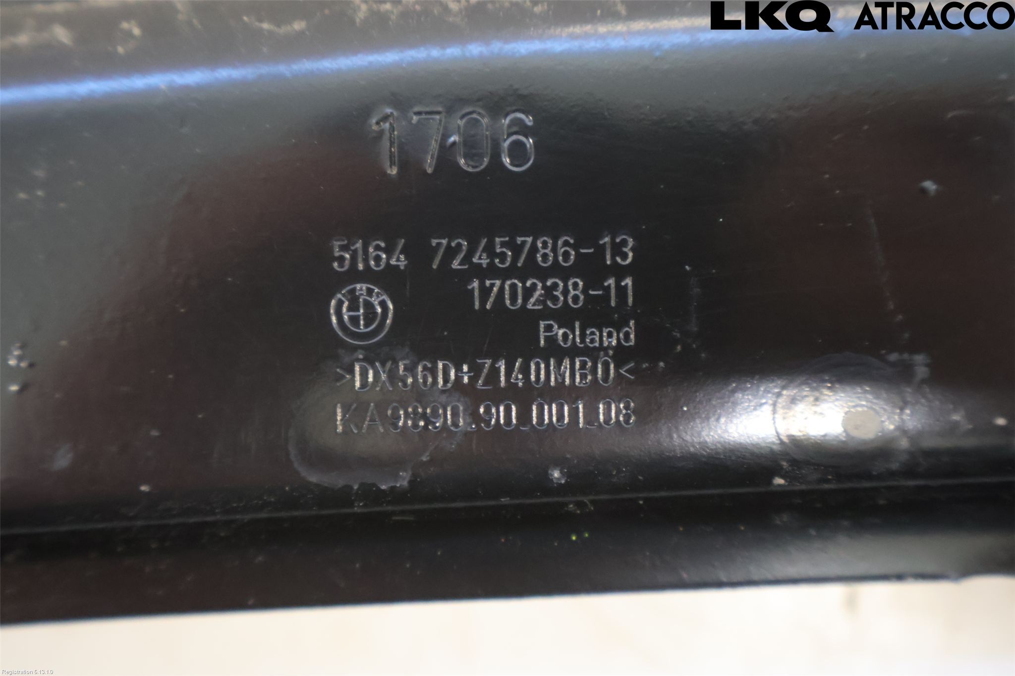 BMW 3 F30/F31/F80 12-19 Panserlåsplate-Bjelke