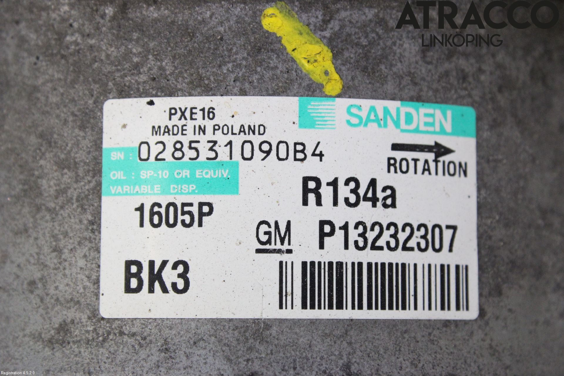 Opel INSIGNIA 09-16 Varme Ac Kompressor