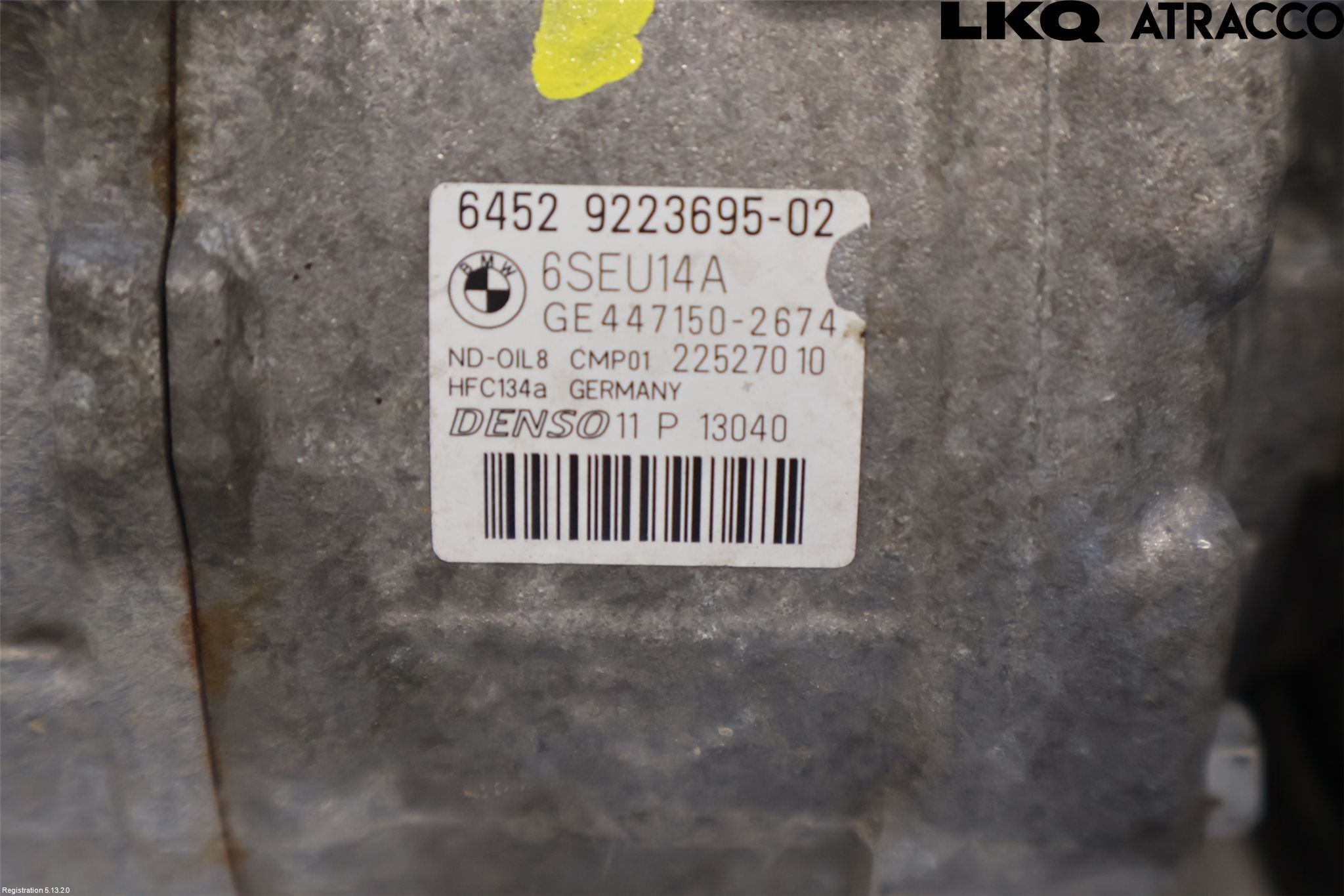 BMW 3 F30/F31/F80 12-19 Varme Ac Kompressor