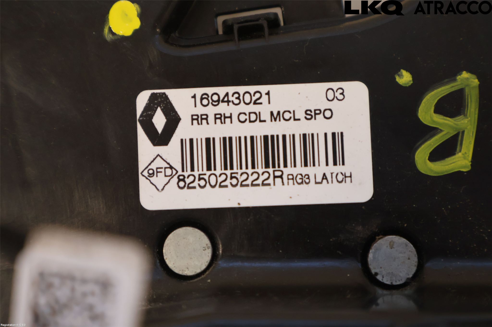 Renault MEGANE IV 16-23 Dørlås - Låsekasse