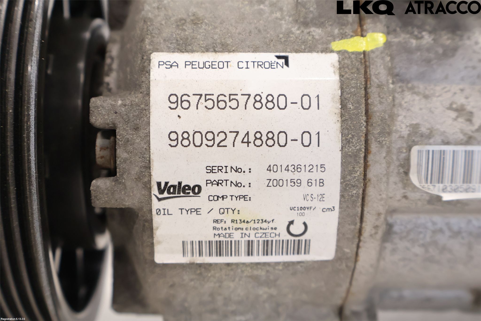Peugeot 308 14-21 Varme Ac Kompressor