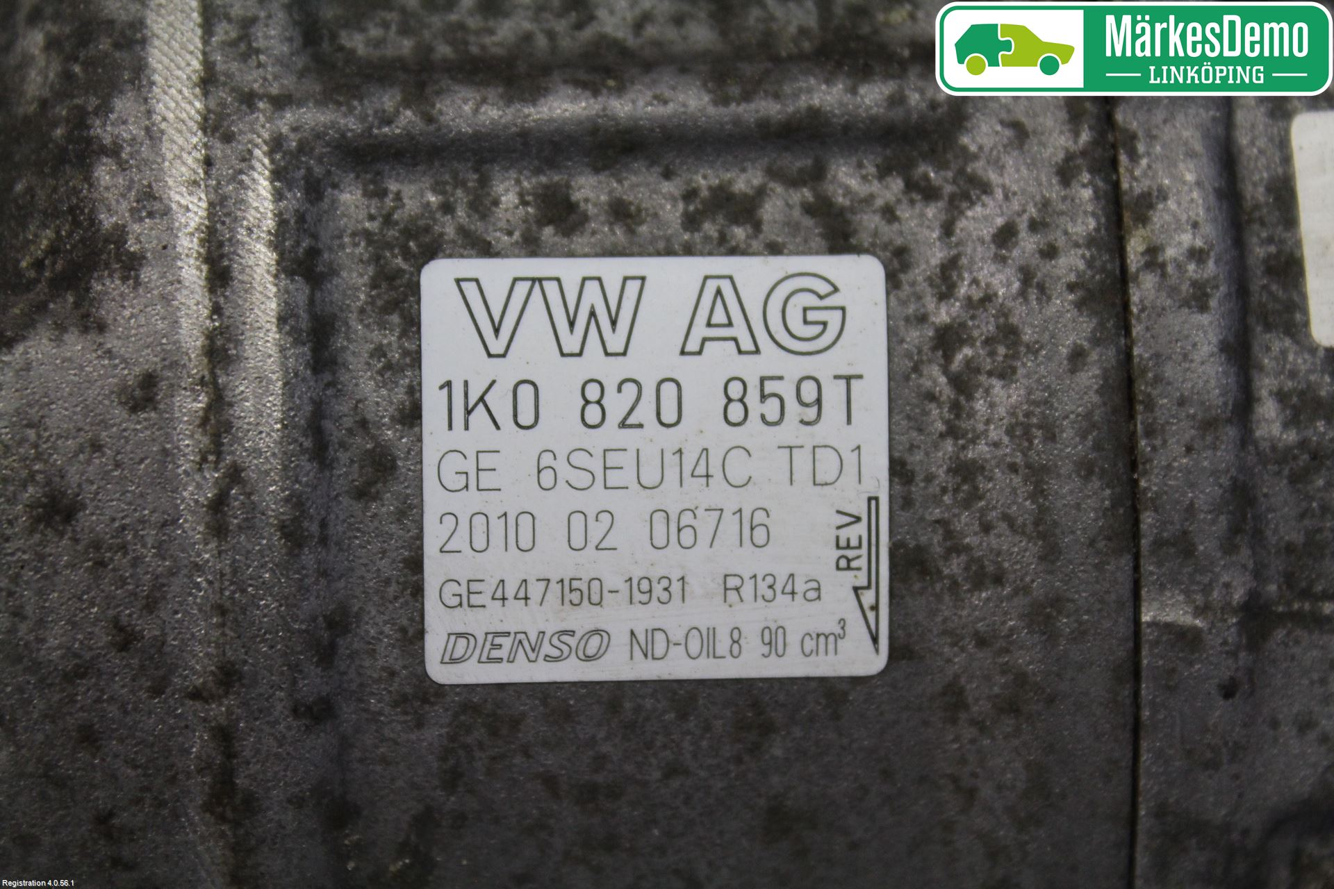 Volkswagen VW GOLF VI 09-13 Varme Ac Kompressor
