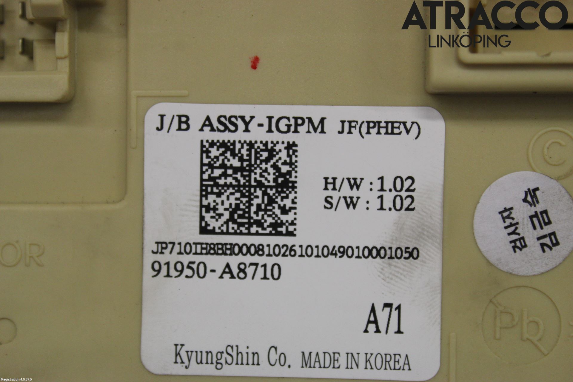 Kia OPTIMA 16-20 Sikringsboks - Elsentral