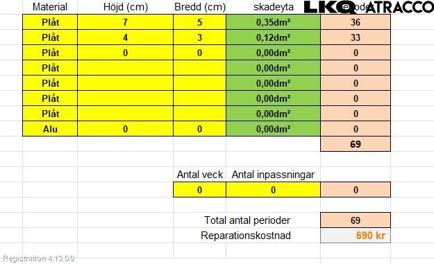 Volvo V70 08-13 Dør 4D Foran Venstre