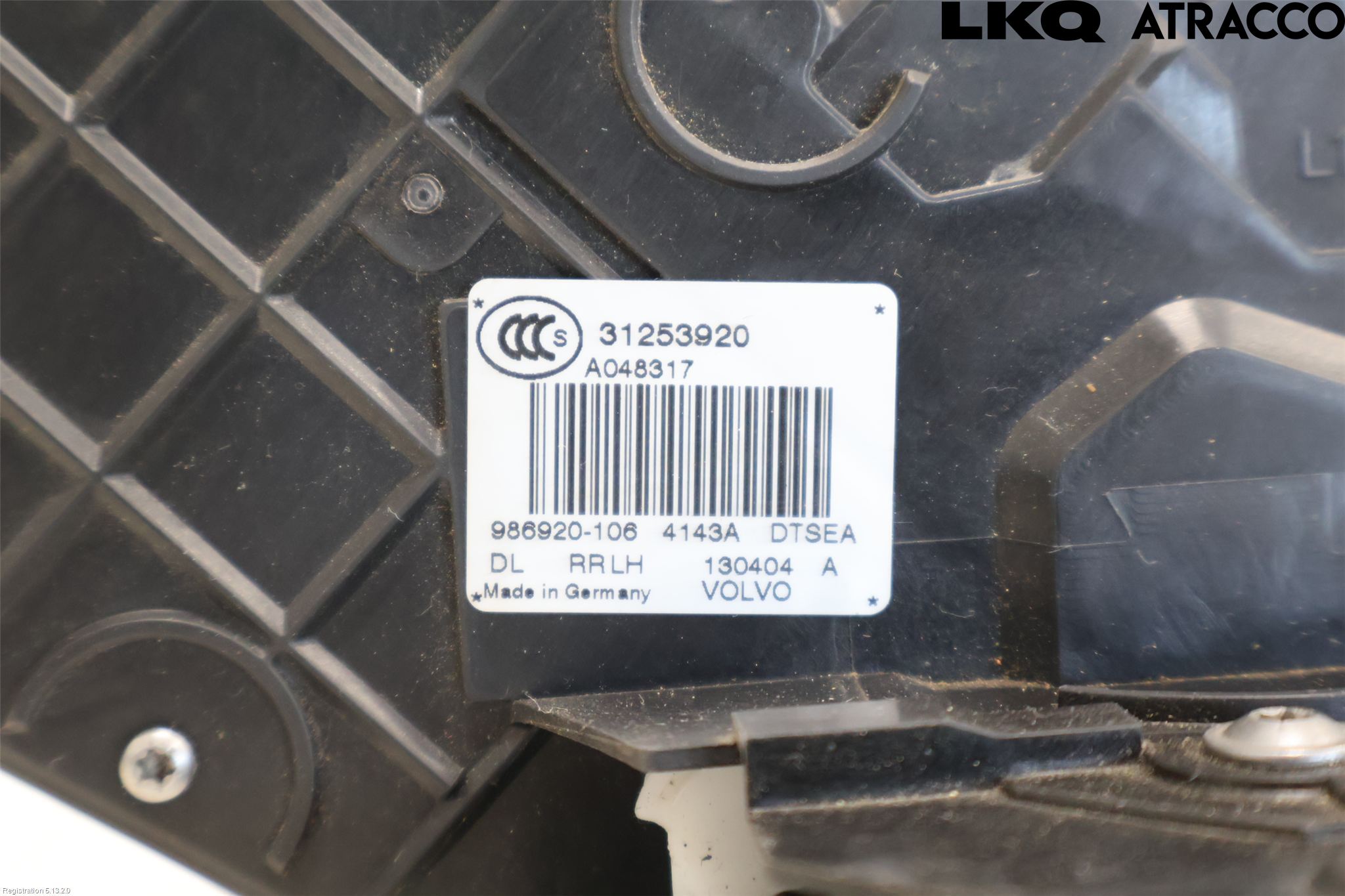 Volvo V70 08-13 Dørlås - Låsekasse