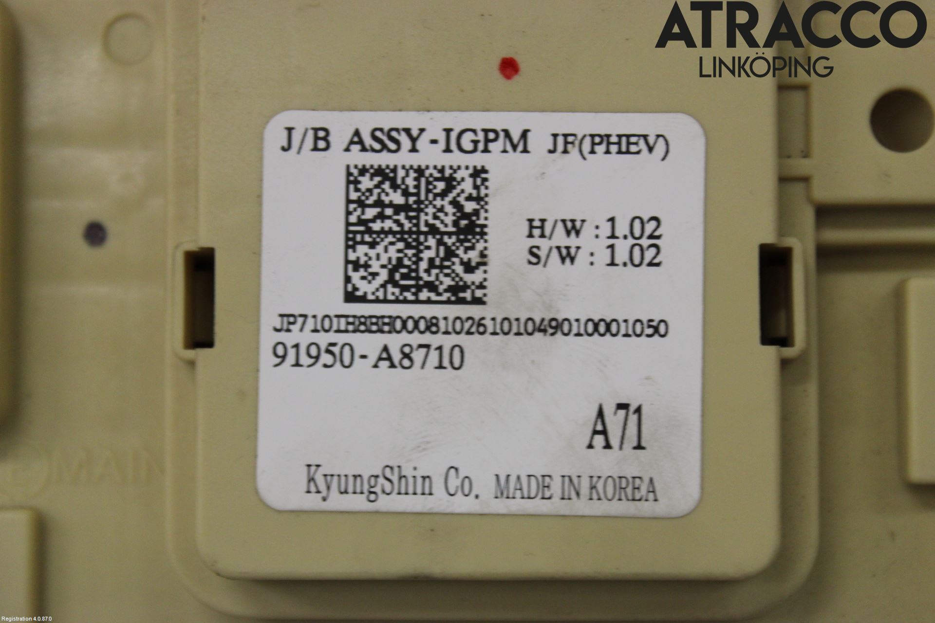 Kia OPTIMA 16-20 Sikringsboks - Elsentral