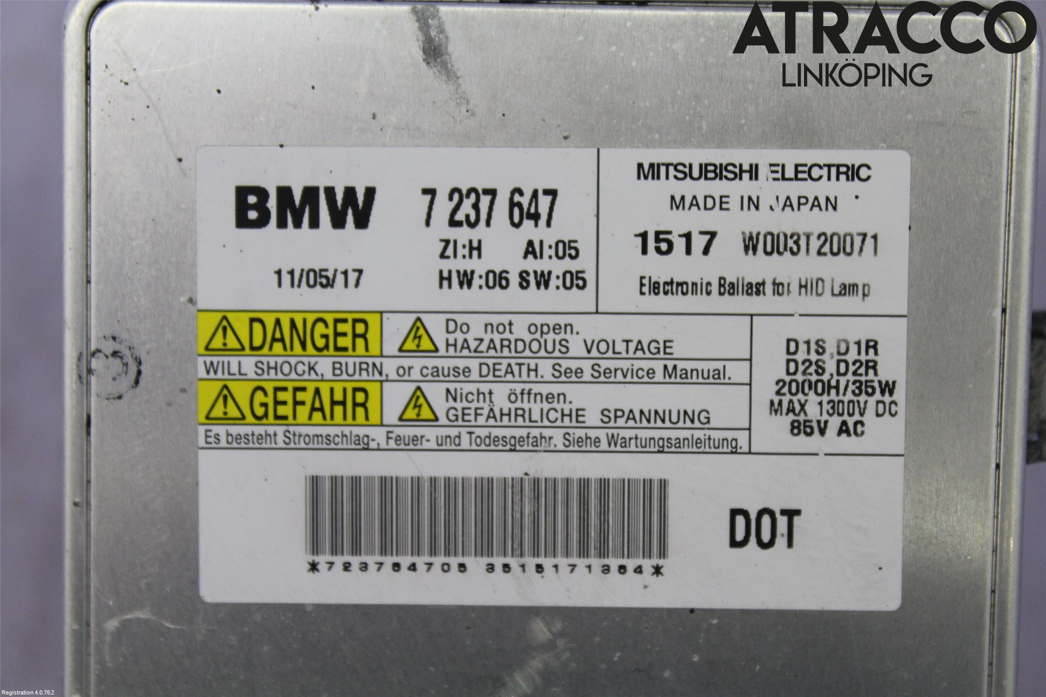 BMW 5 F10/F11/F18 09-17 Styreenhet Xenon