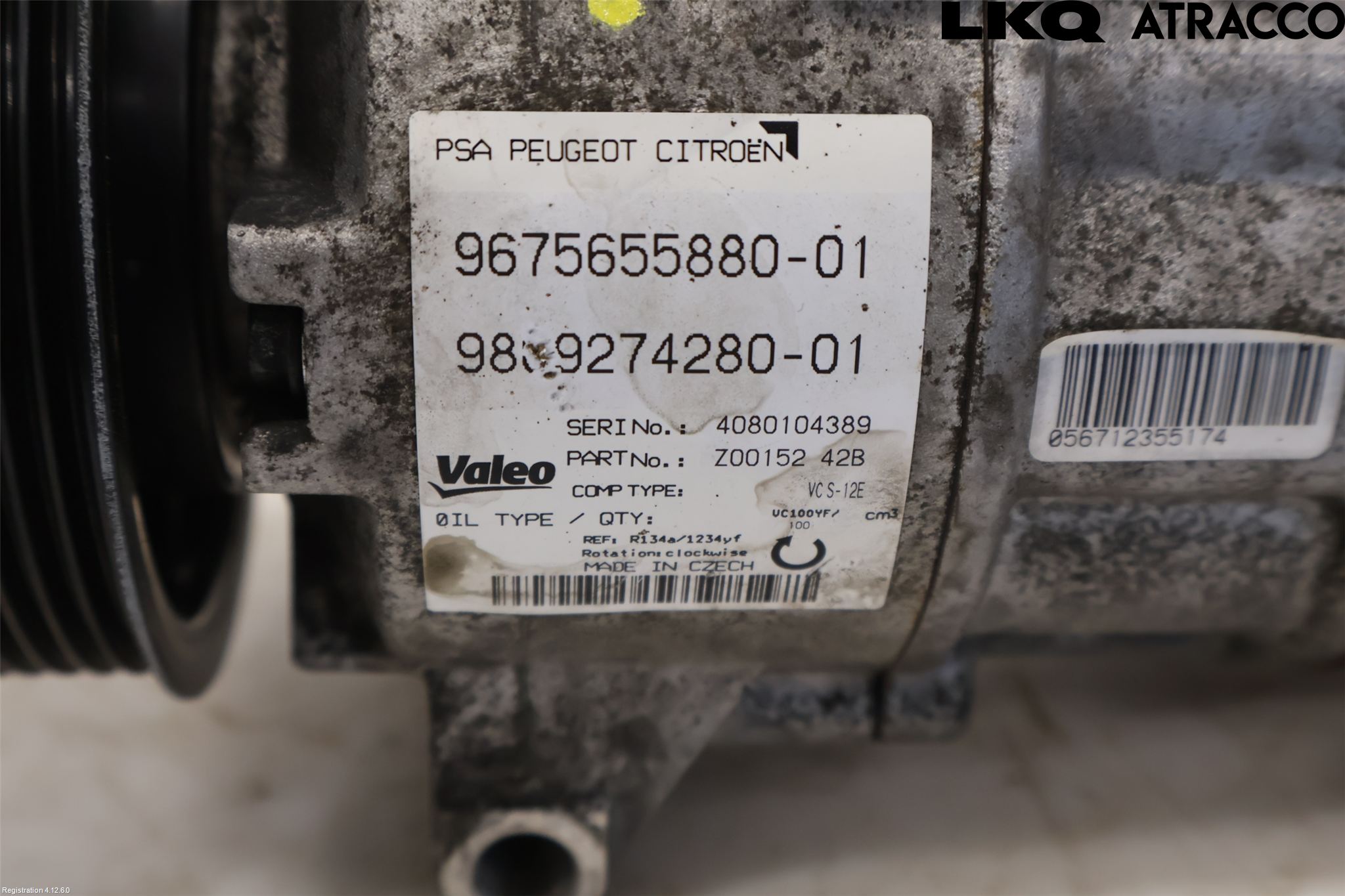 Peugeot 308 14-21 Varme Ac Kompressor