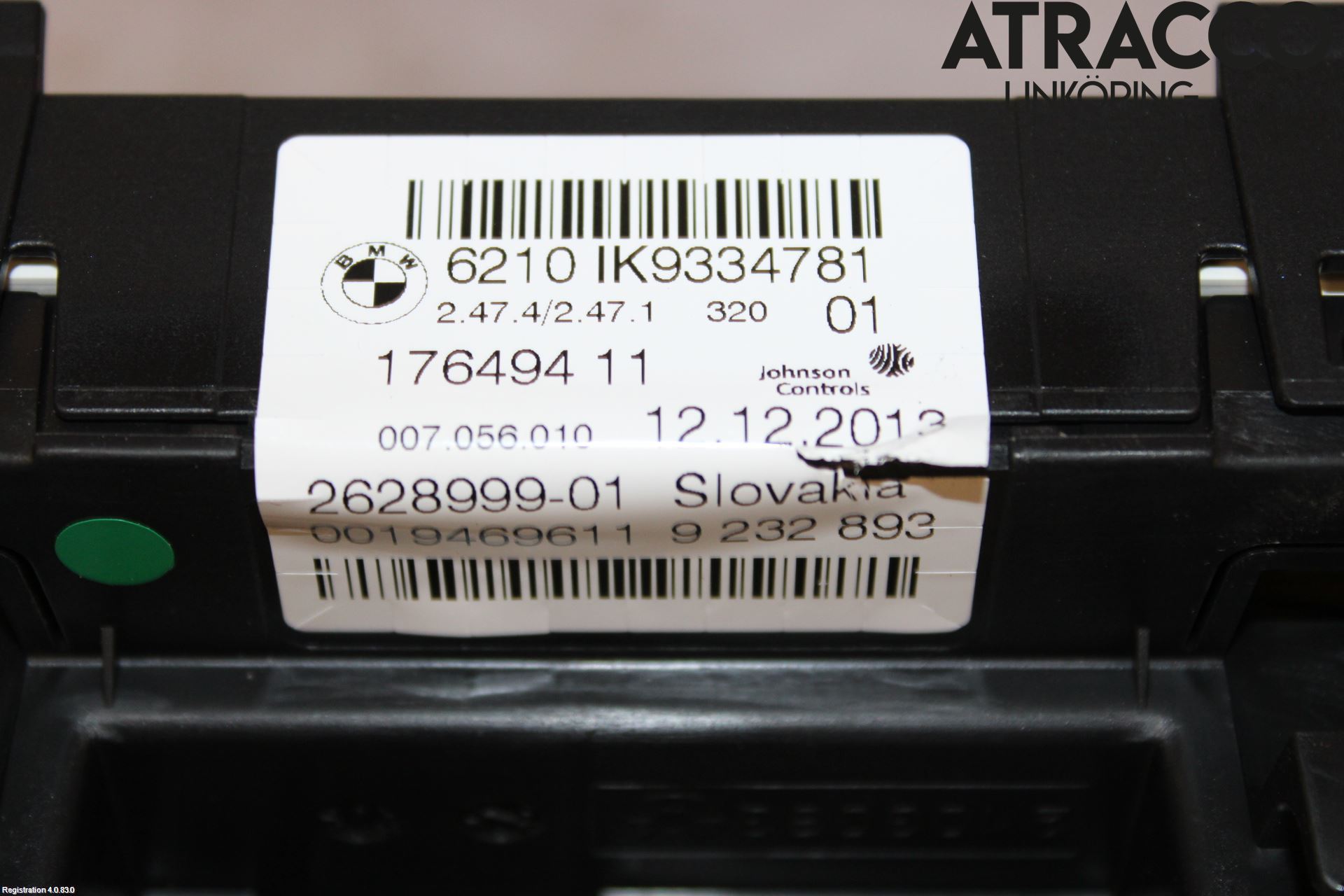 BMW 3 F30/F31/F80 12-19 Instr Kombinert