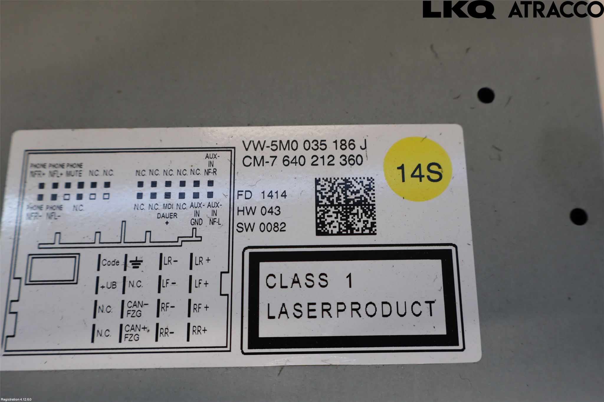 Volkswagen VW TIGUAN 07-16 Stereo Radio Med Cd
