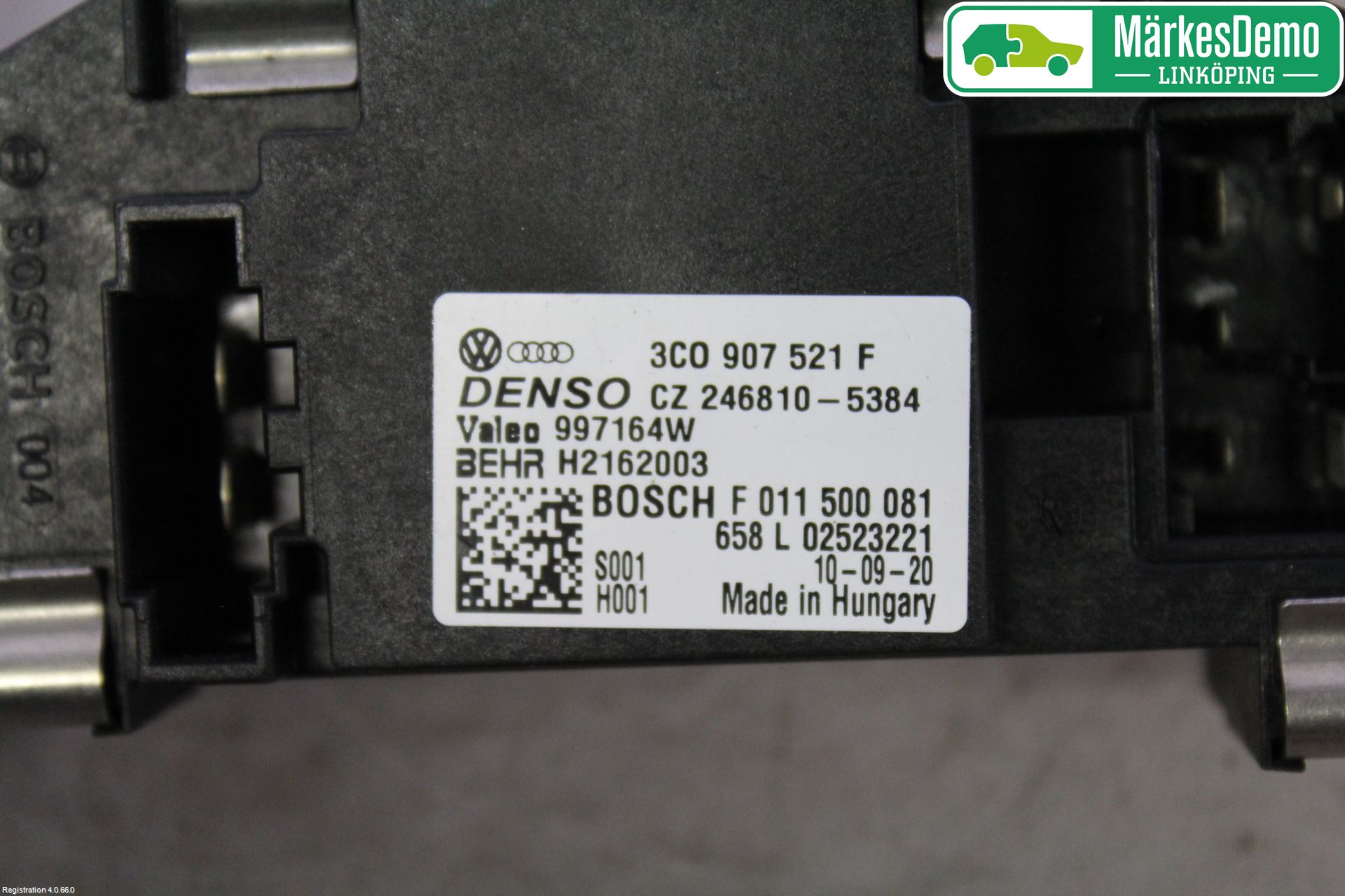 Volkswagen VW PASSAT CC 08-16 Varmeapparat Viftemotstand