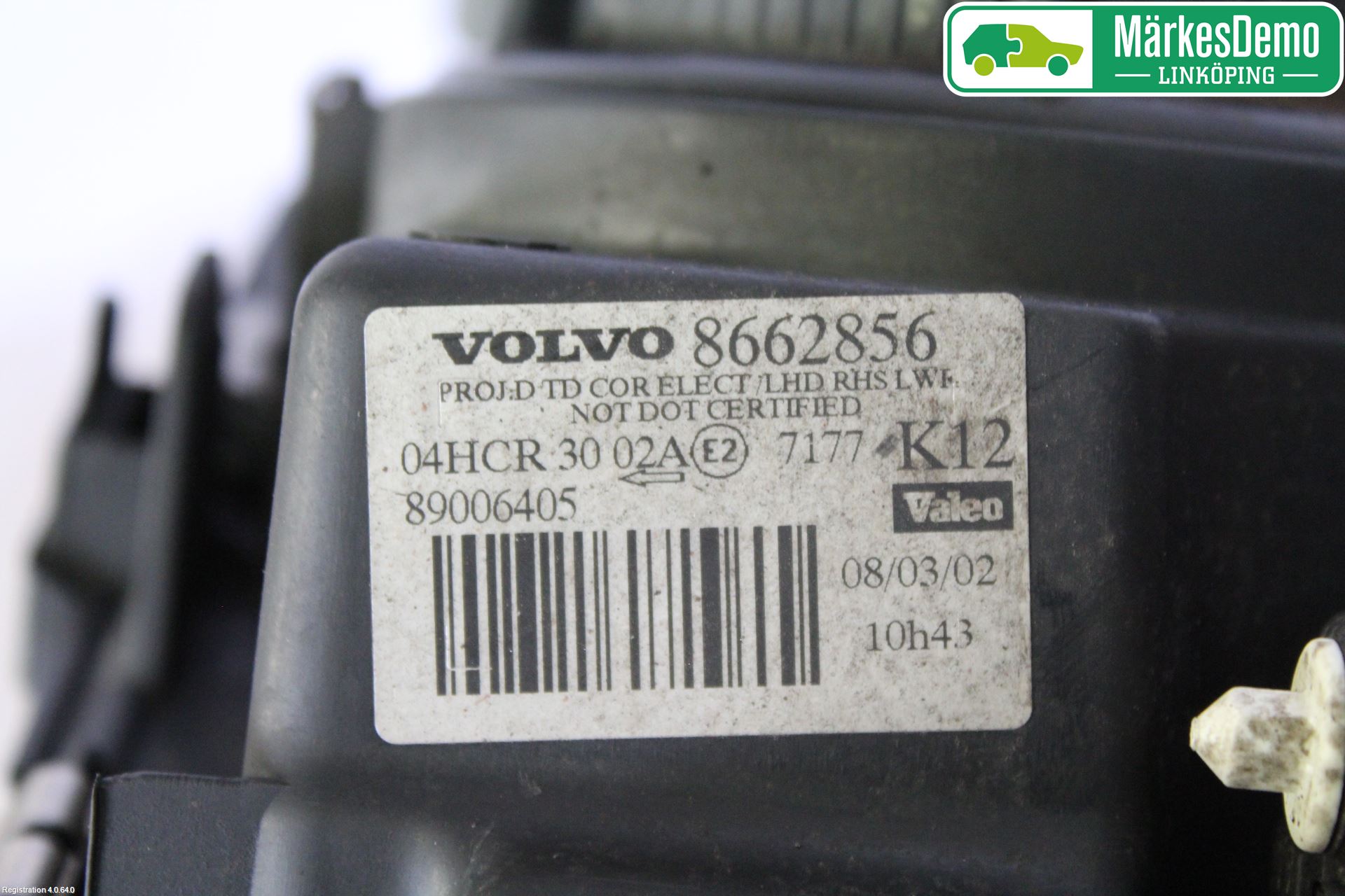 Volvo S80 99-03 Frontlykt Høyre
