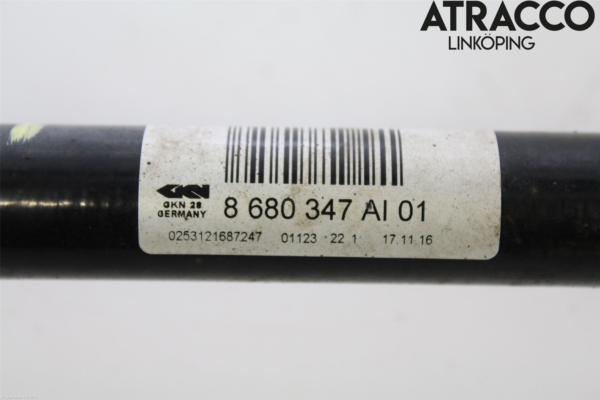 BMW 3 F30/F31/F80 12-19 Drivaksel Bak Kompl Venstre