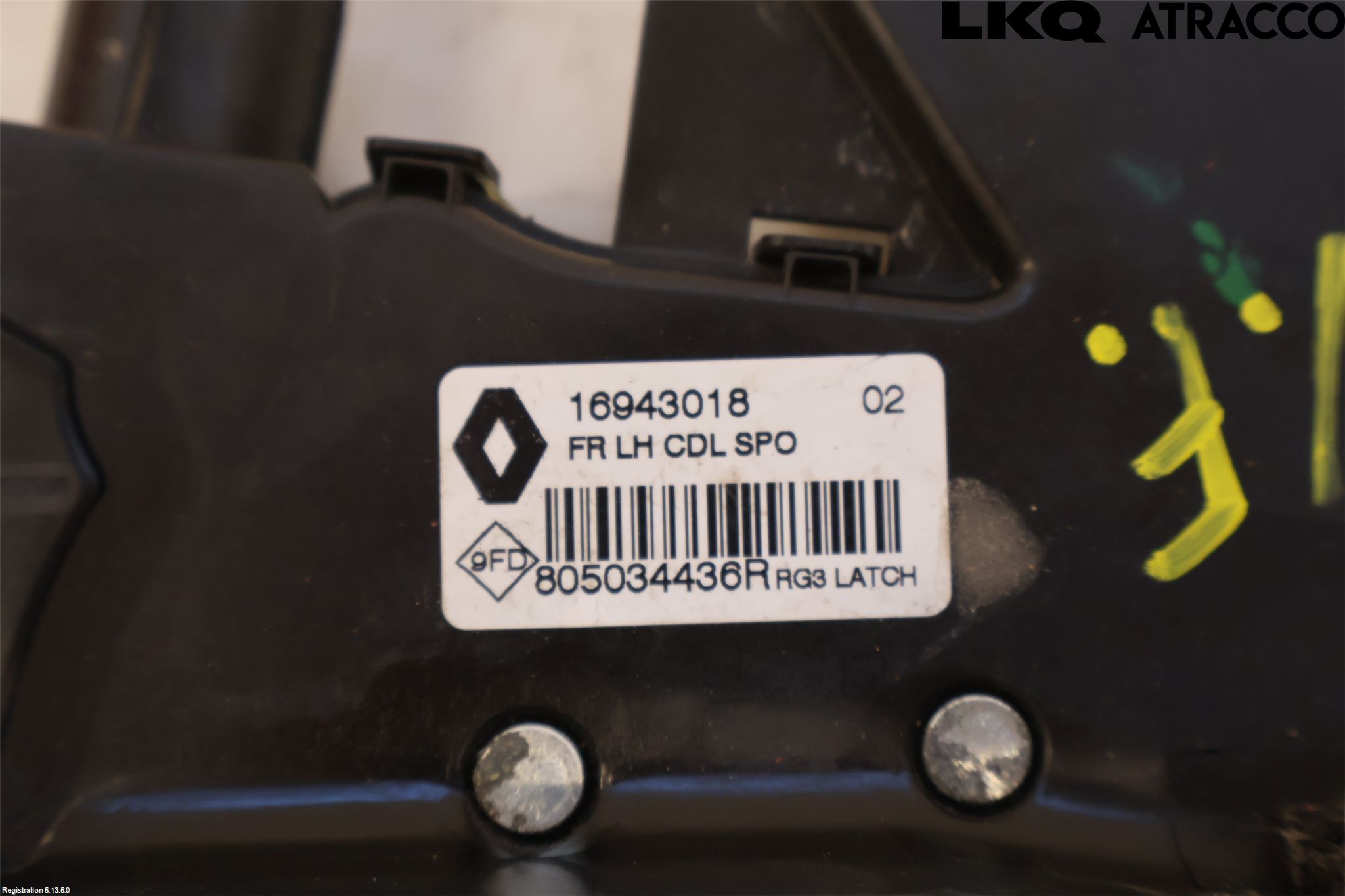 Renault MEGANE IV 16-23 Dørlås - Låsekasse