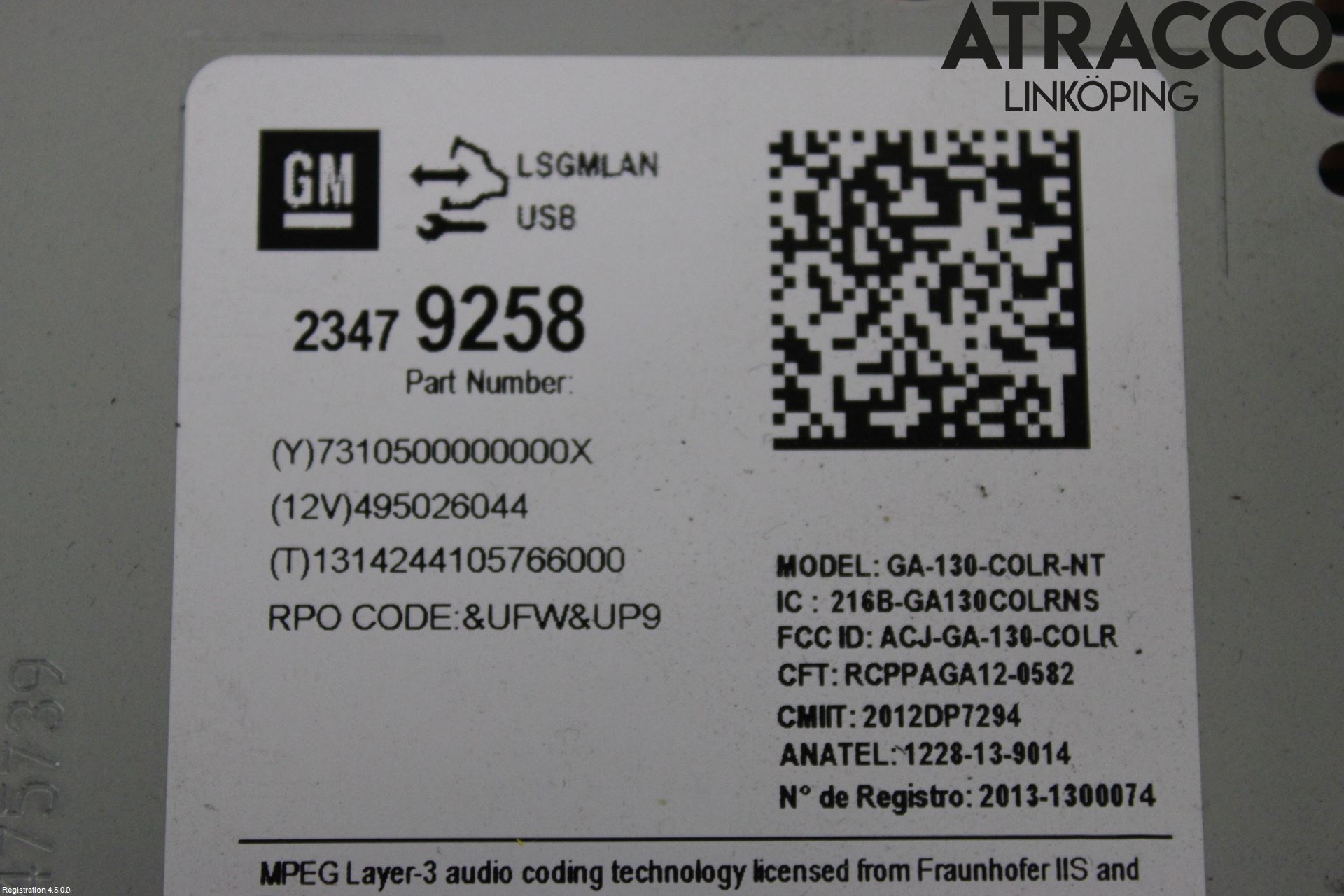 Opel ASTRA J 10-15 Stereo Radio