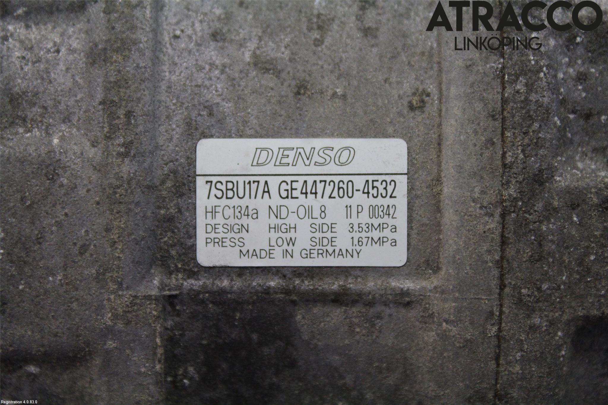 BMW 5 F10/F11/F18 09-17 Varme Ac Kompressor