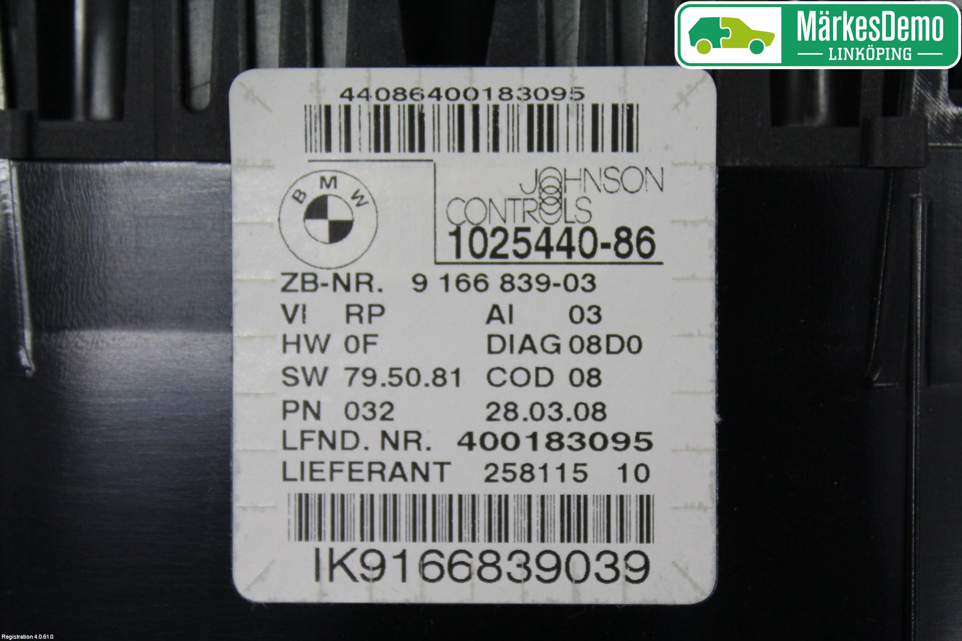 BMW 3 E90/91 SED/TOU 05-12 Instr Kombinert