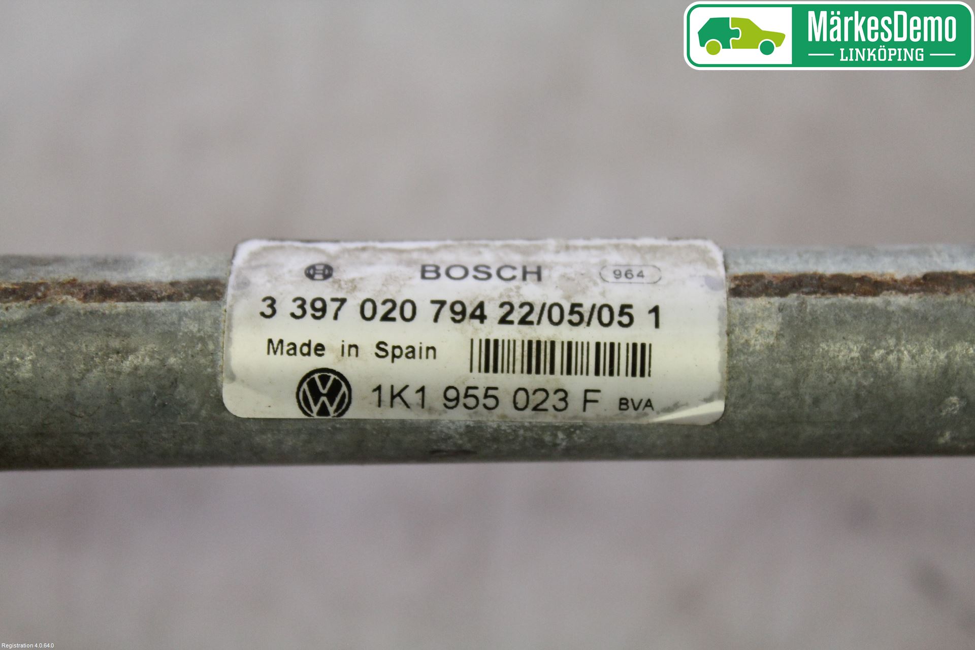 Volkswagen VW GOLF V 04-09 Viskeroverføring Frontrute