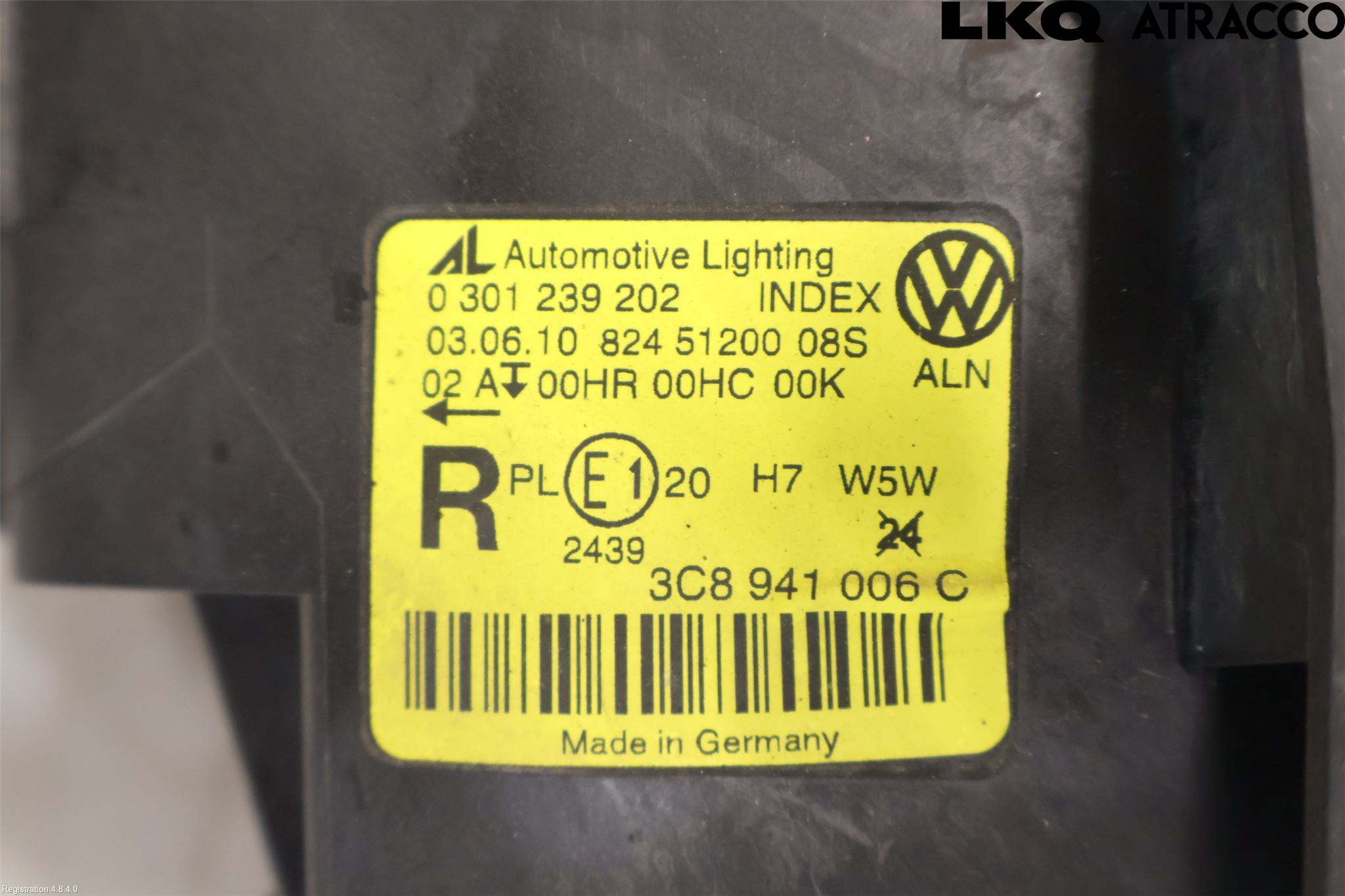 Volkswagen VW PASSAT CC 08-16 Frontlykt Høyre