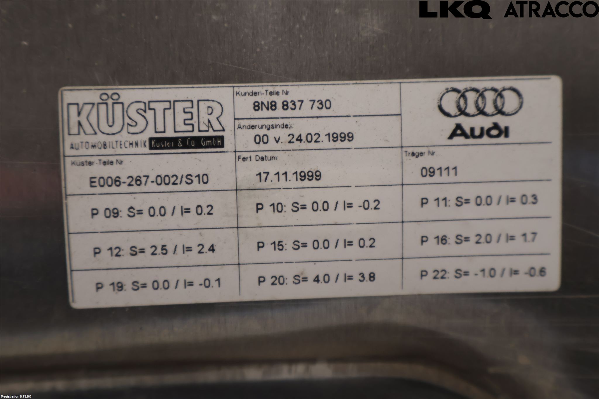 Audi TT 99-06 Vindusheis El Komp