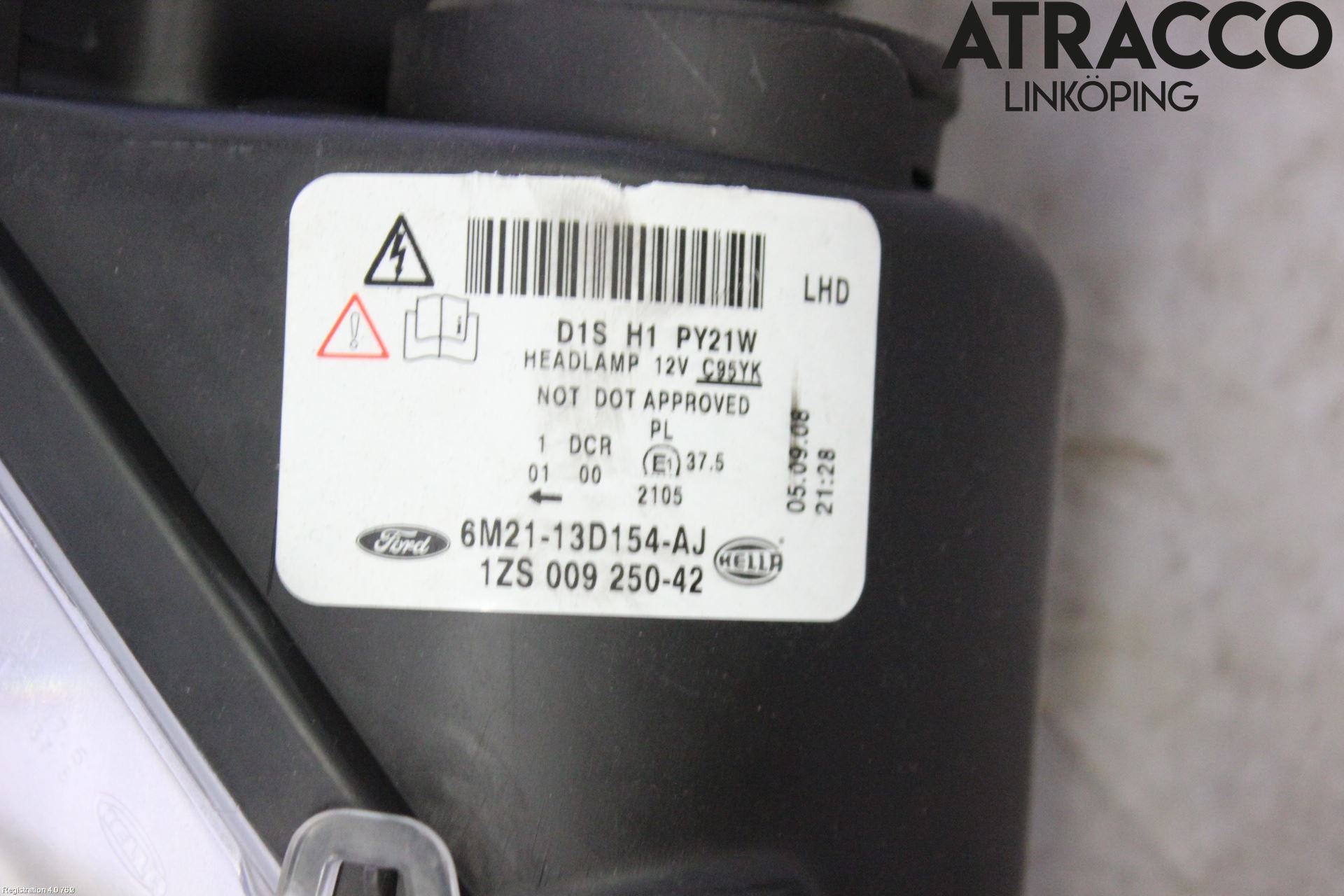 Ford S-MAX 06-15 Frontlykt Høyre