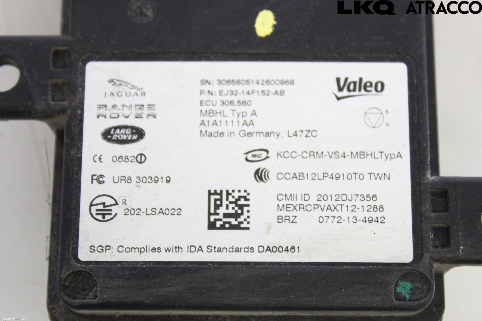 Landrover LAND ROVER RANGE ROVER EVOQUE (L538) 11-18 Sensor Kollisjonsbeskyttelse