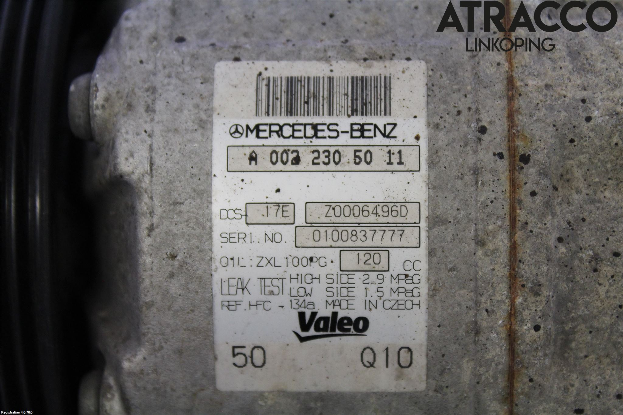Mercedes-Benz MB C-KLASS (W204) 07-15 Varme Ac Kompressor
