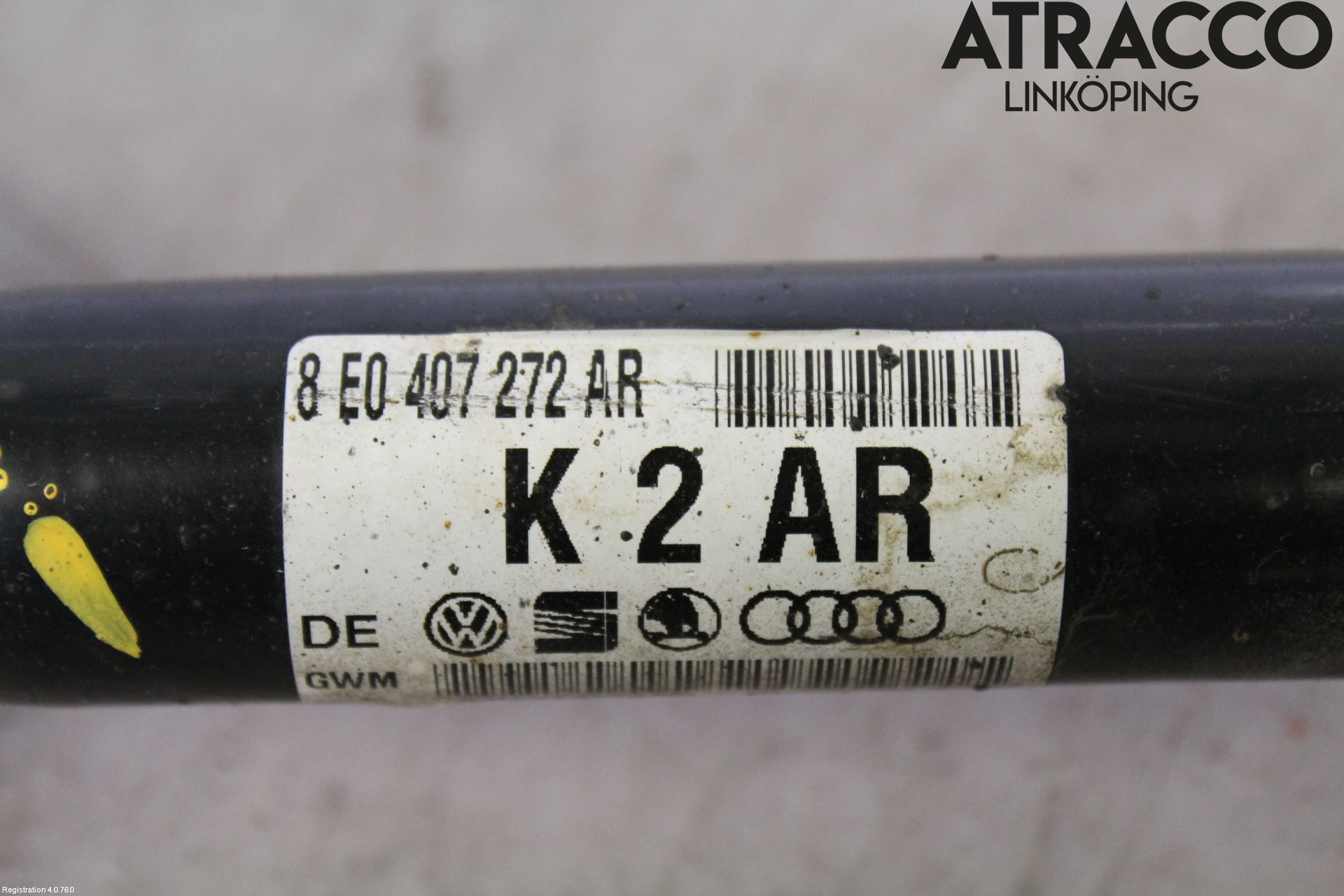 Audi A4/S4 05-07 Drivaksel Foran Kompl Høyre